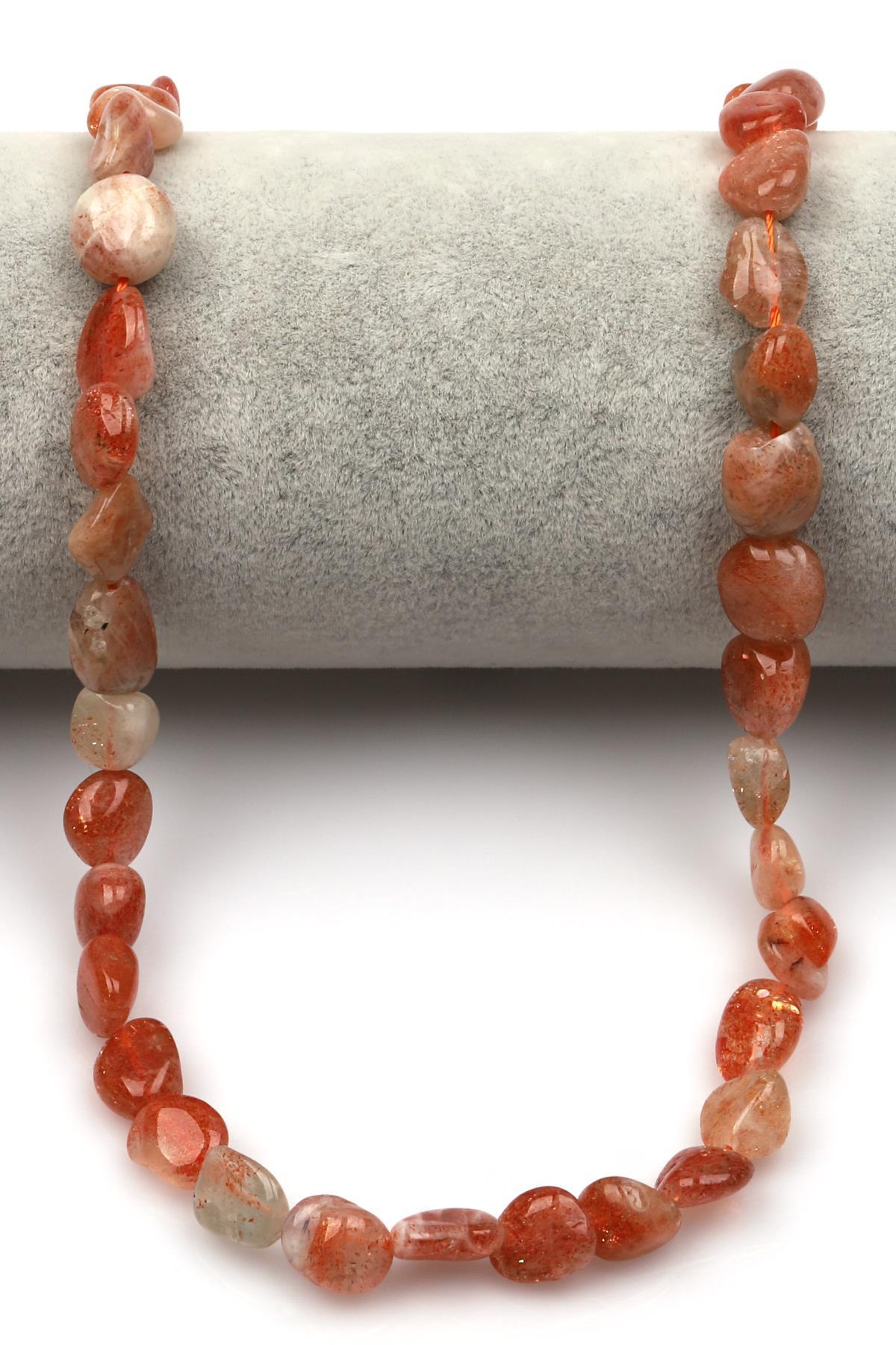 Güneş Taşı Doğal Taş Dizi 8 x 12 mm Mercimek Kesim