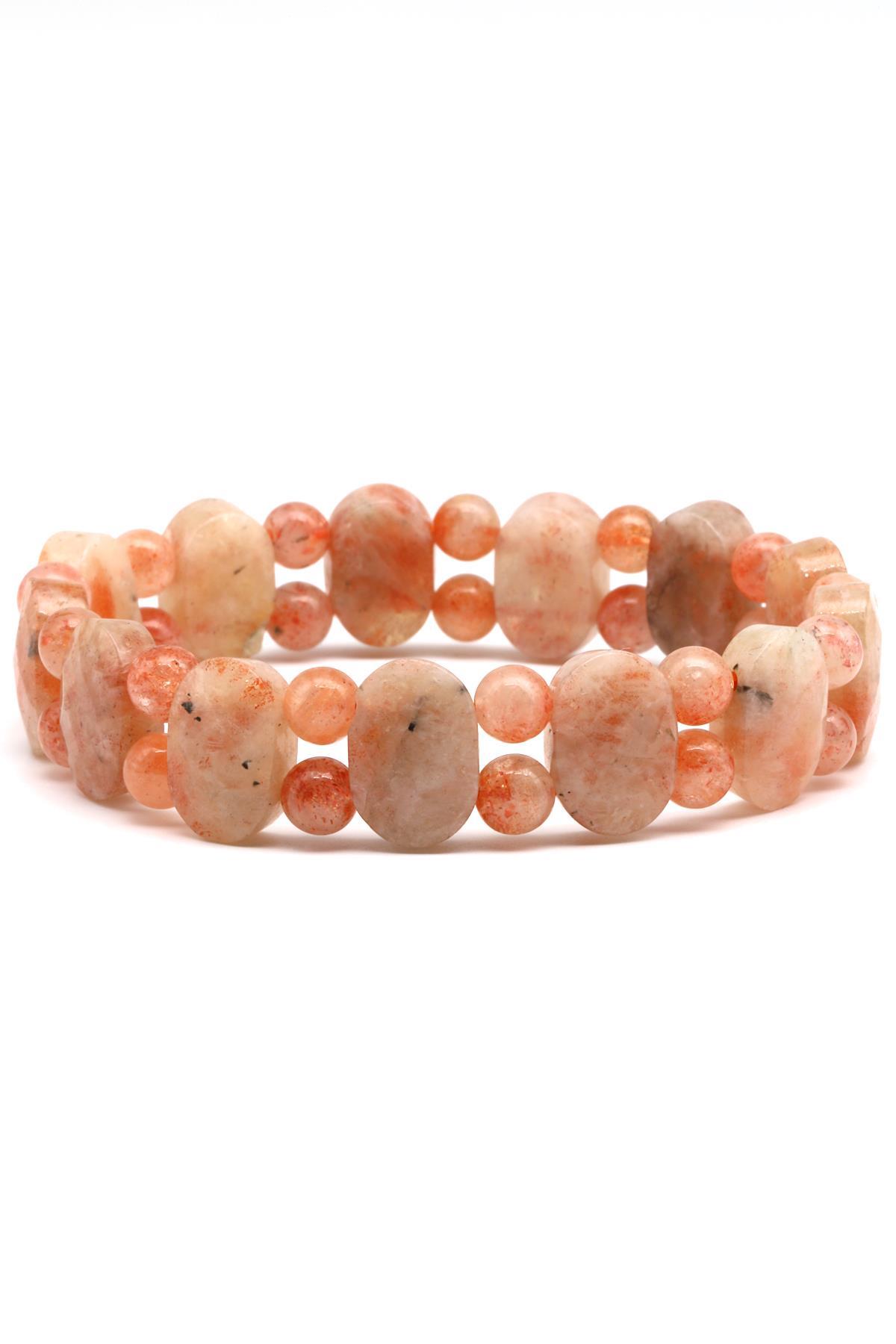 Güneş Taşı Doğal Taş Tasarım Bileklik