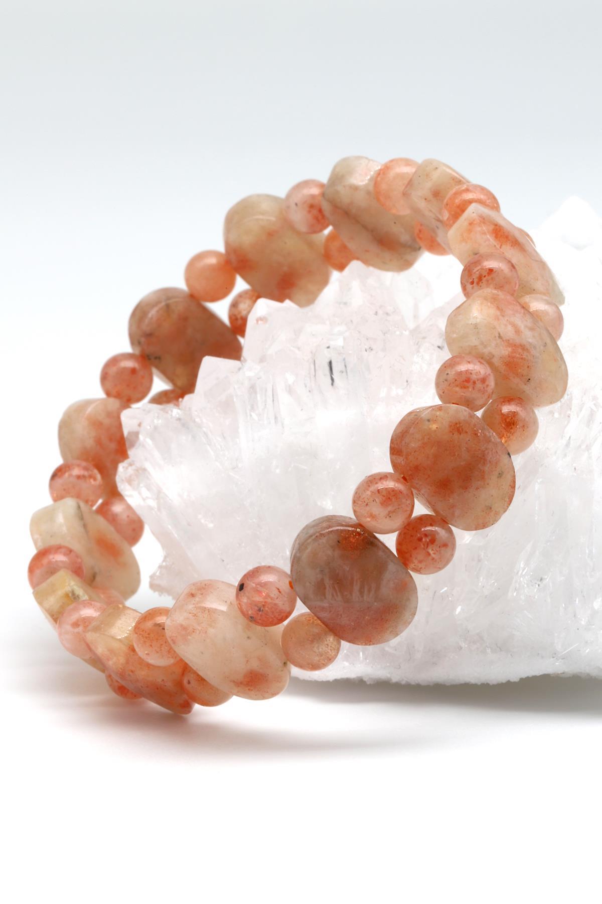 Güneş Taşı Doğal Taş Tasarım Bileklik