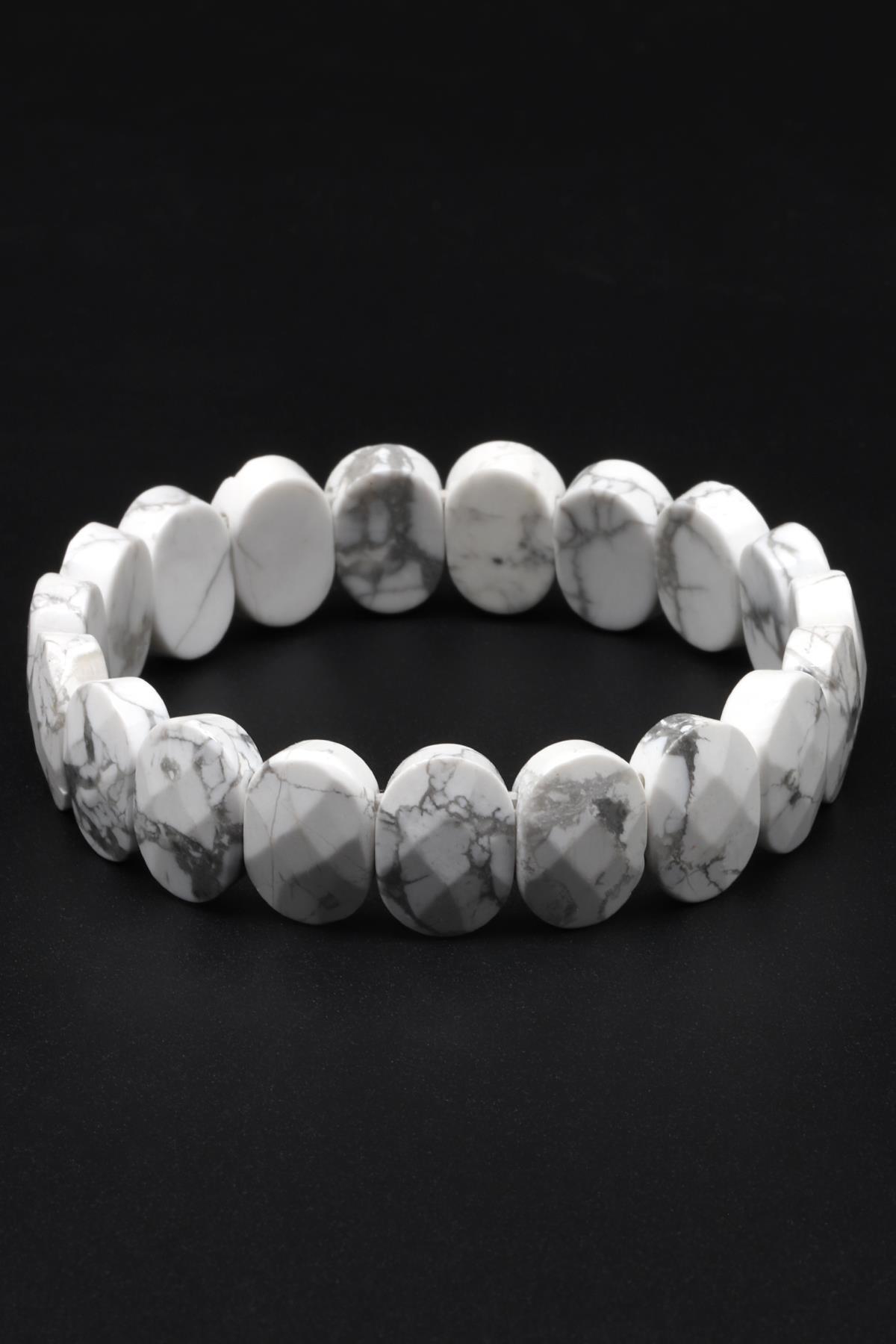 Havlit Doğal Taş Bileklik 10 x 14 mm Özel Kesim