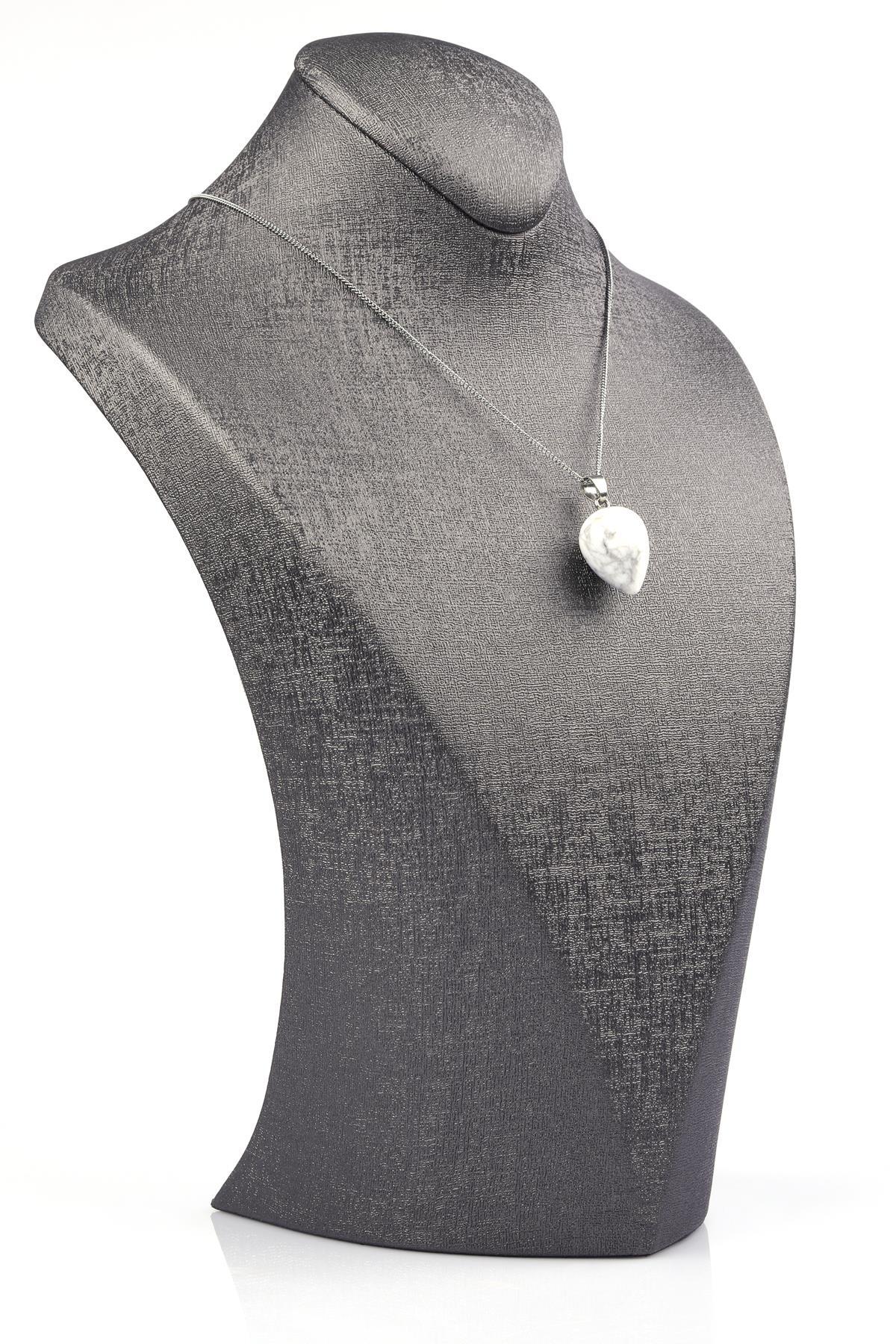 Havlit Doğal Taş Damla Model Kolye 