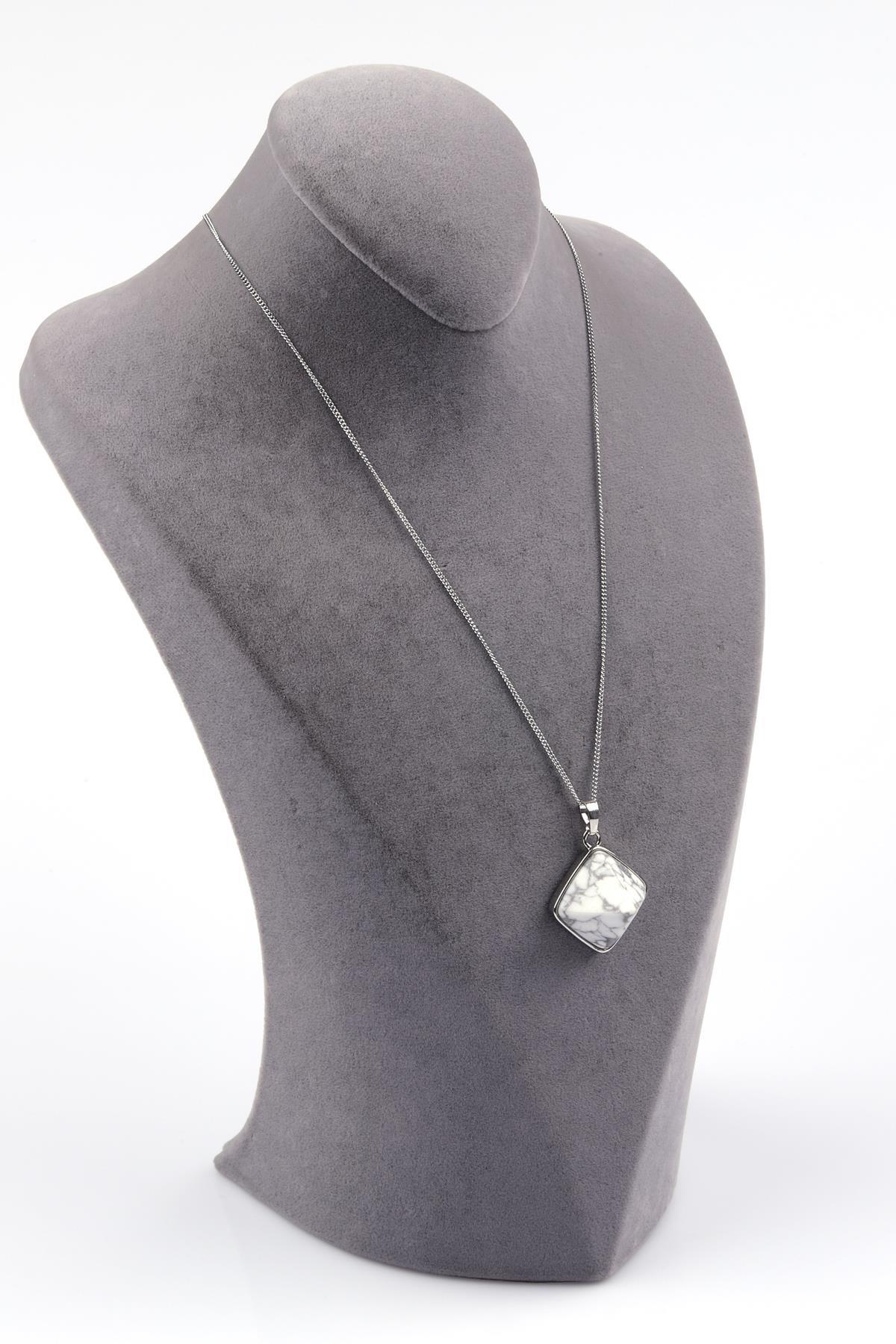 Havlit Doğal Taş Piramit Model Kolye