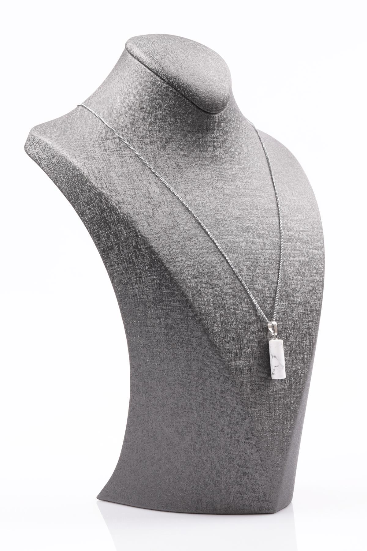 Havlit Doğal Taş Silindir Kesim Kolye