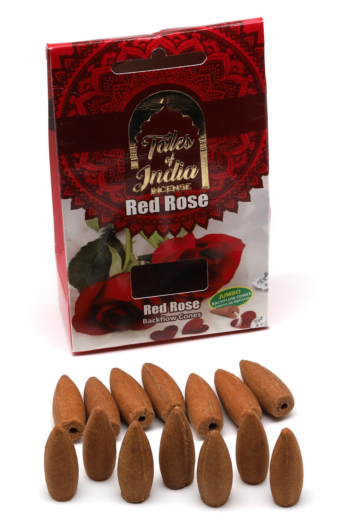 HD Tütsü Red Rose - Kırmızı Gül Kokusu 14'lü Koni (Geri Akışlı) Tütsü
