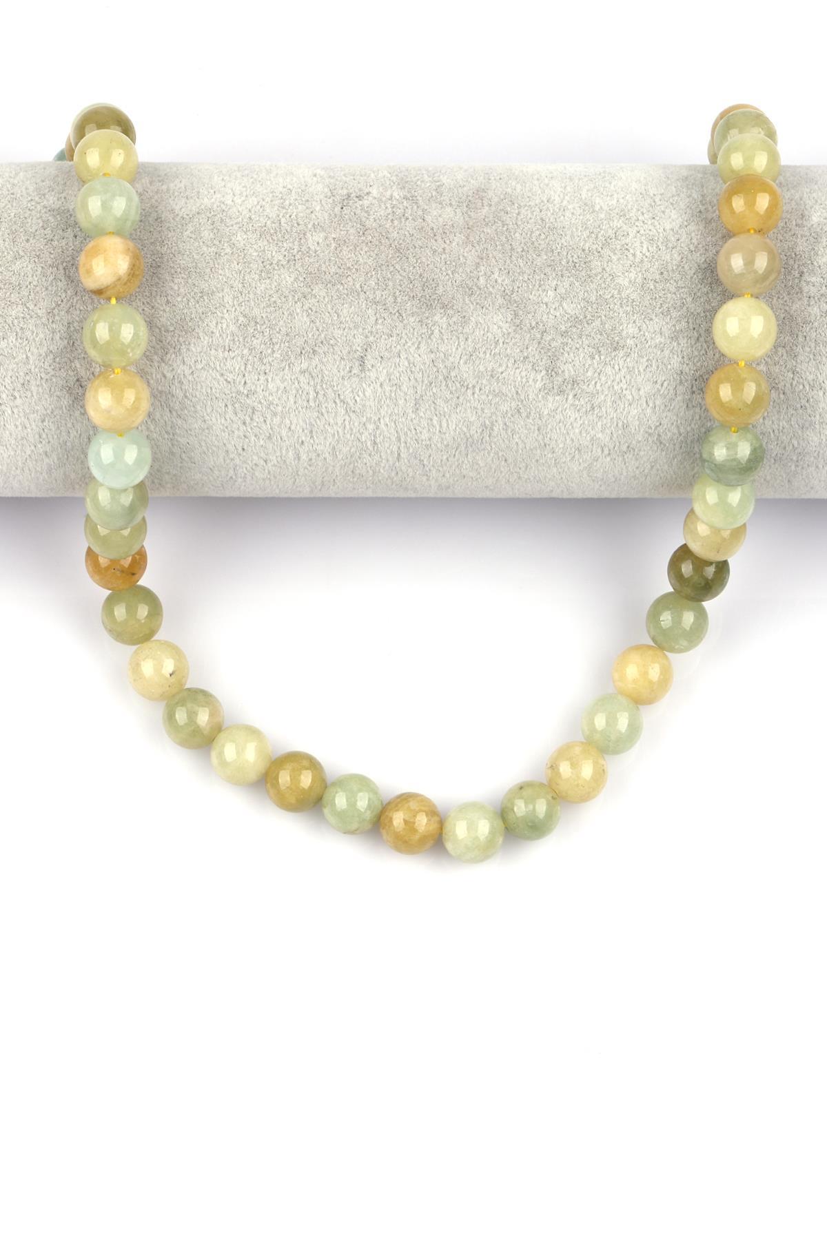 Heliodor Doğal Taş Dizi 10mm Küre Kesim