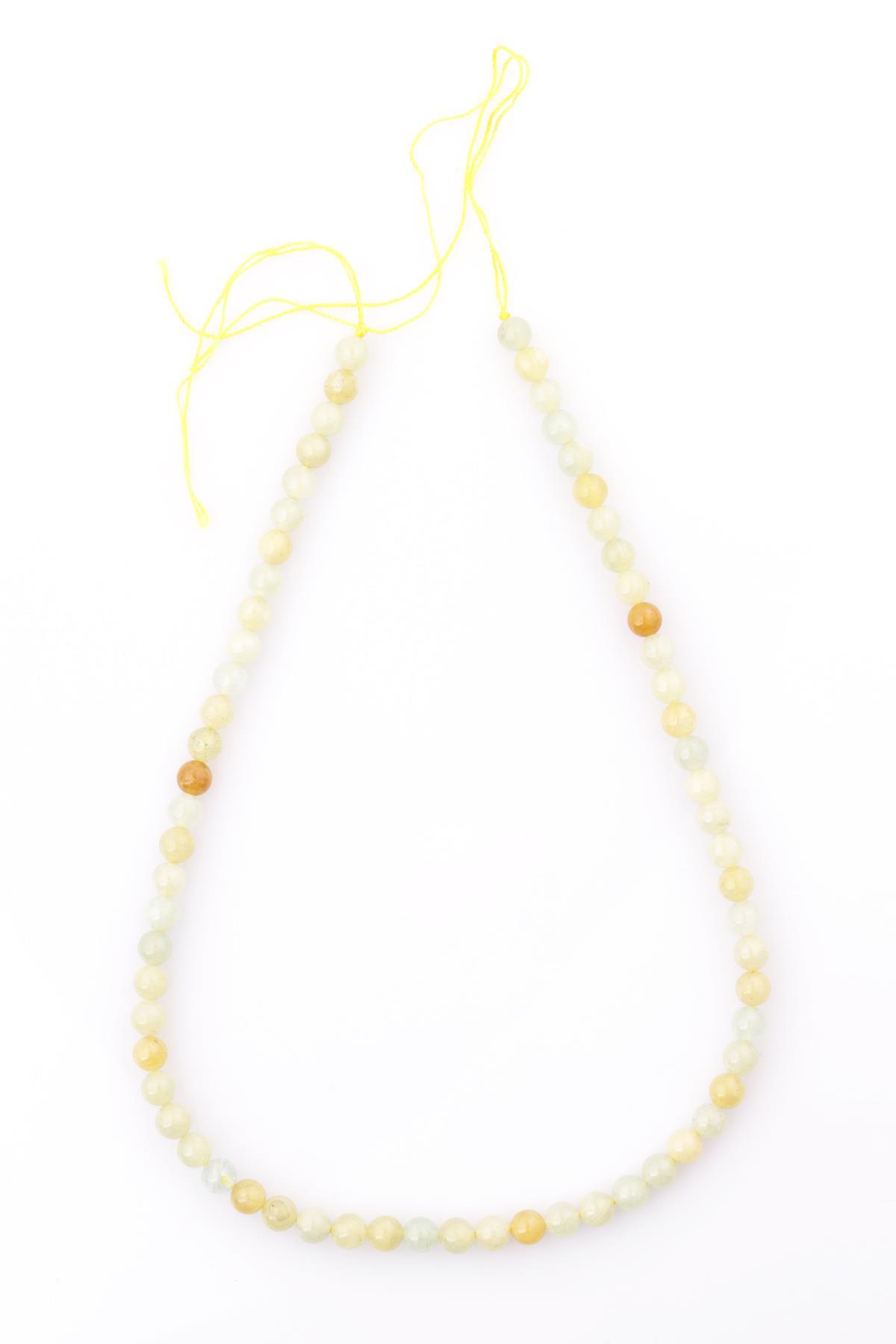 Heliodor Doğal Taş Dizi 6 mm Küre Kesim