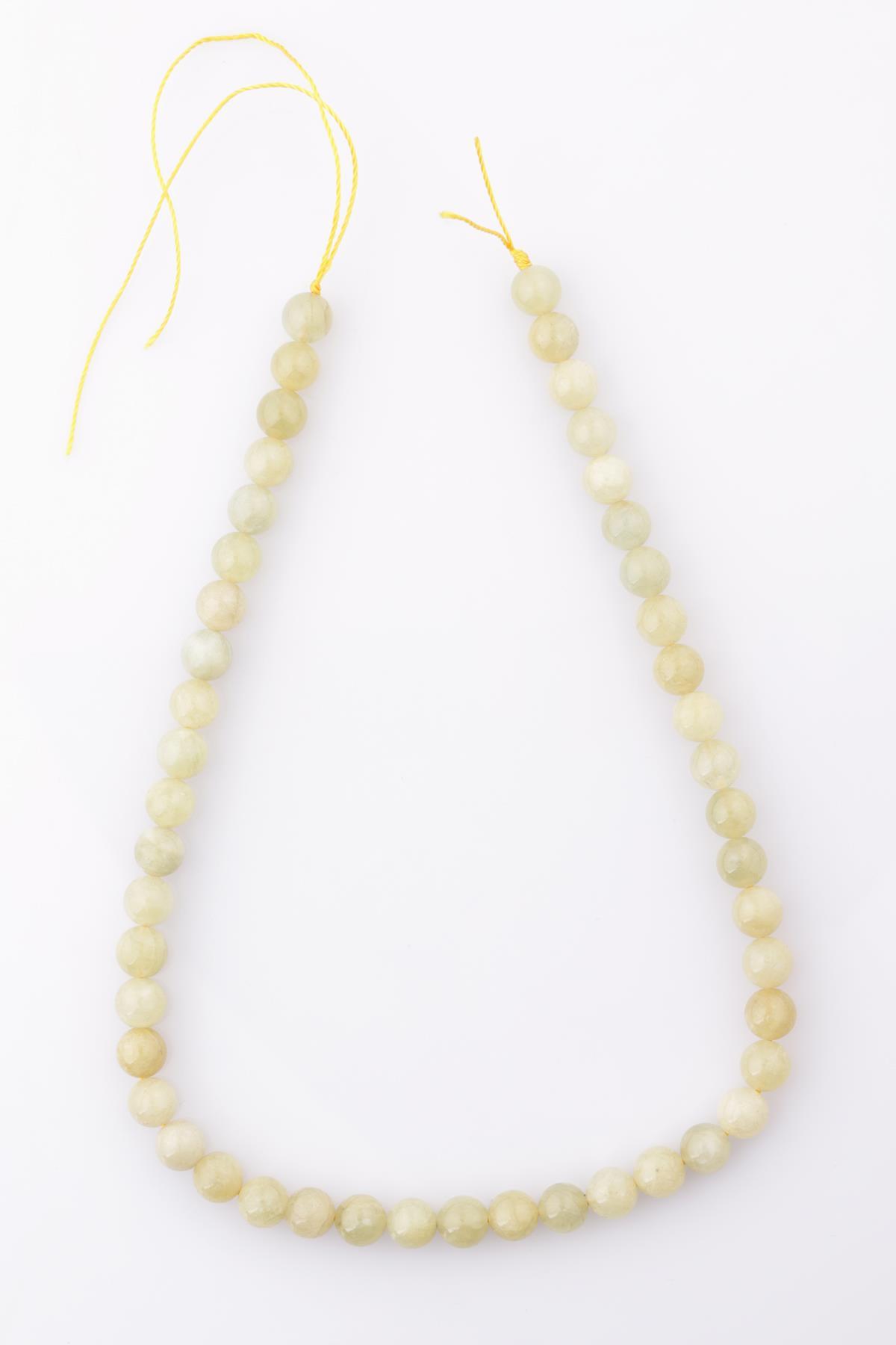 Heliodor Doğal Taş Dizi 8 mm Küre Kesim