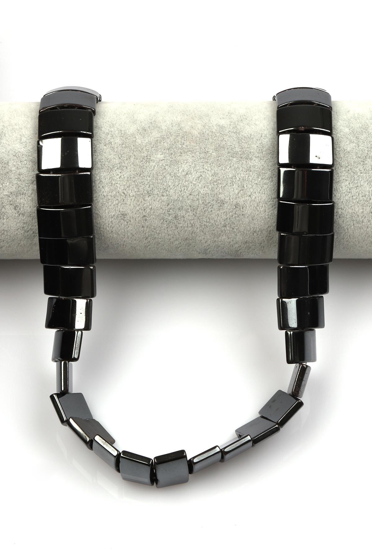 Hematit Dizi 10 x 18 mm Şekilsiz Kesim