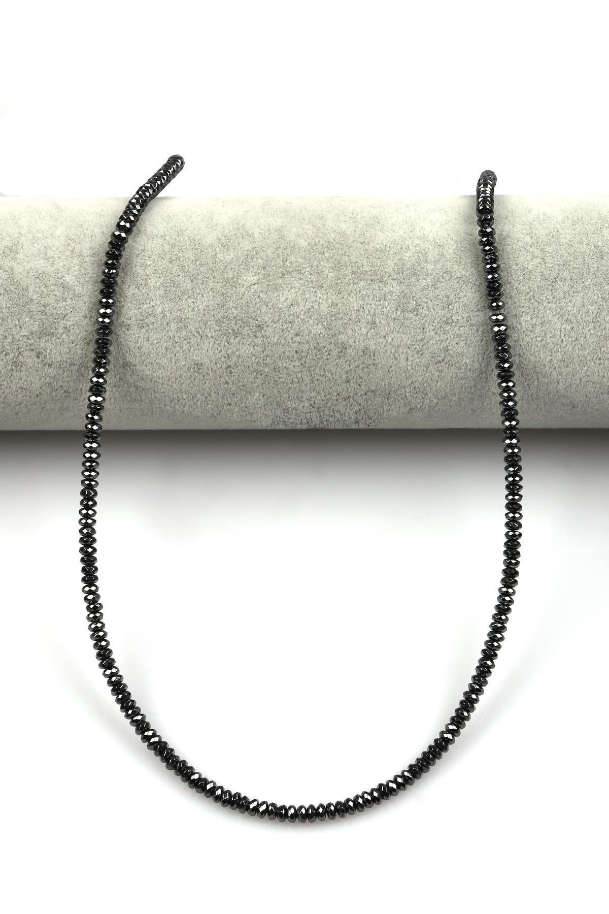 Hematit Dizi 2 x 4 mm Fasetli Rondel Kesim