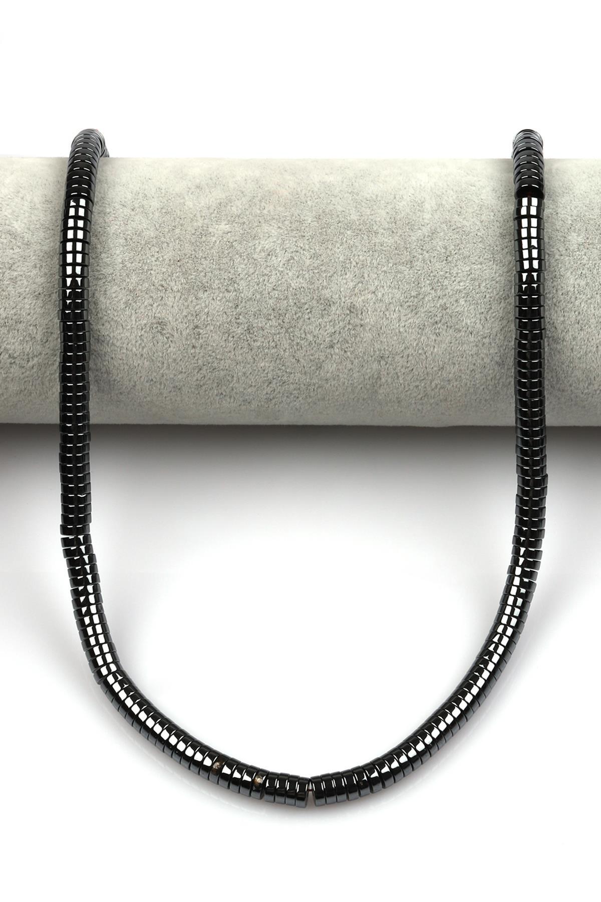 Hematit Dizi 2 x 6 mm Pul Kesim