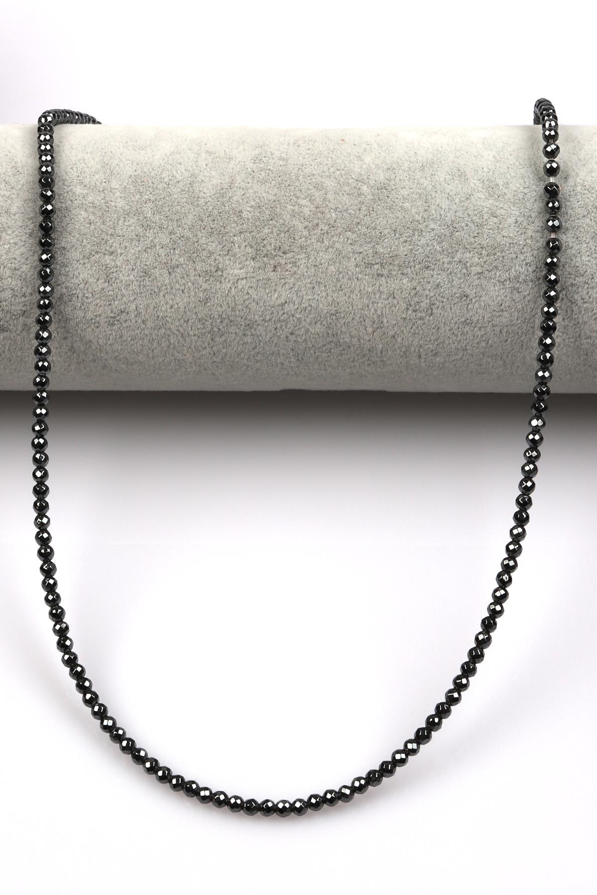 Hematit Dizi 3 mm Fasetli Küre Kesim