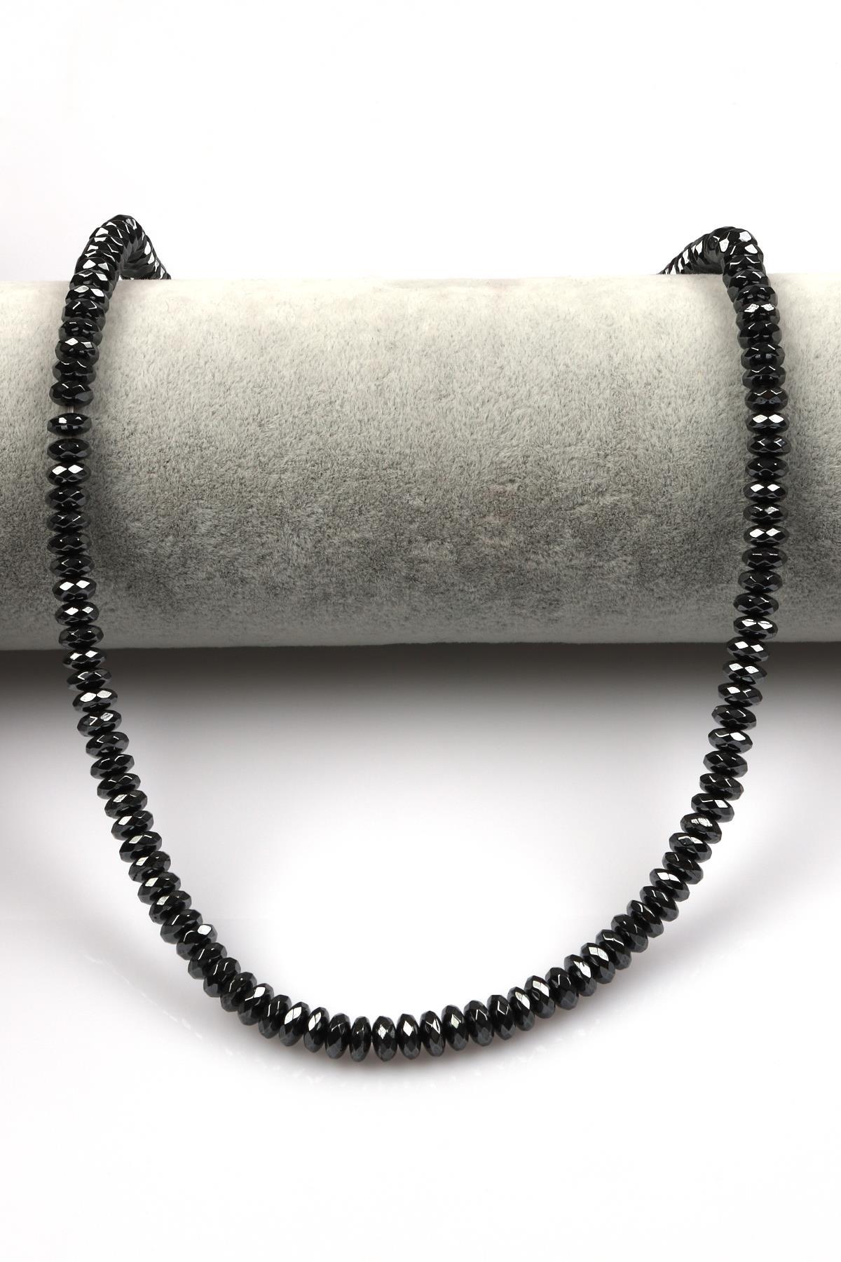 Hematit Dizi 3 x 6 mm Rondel Kesim