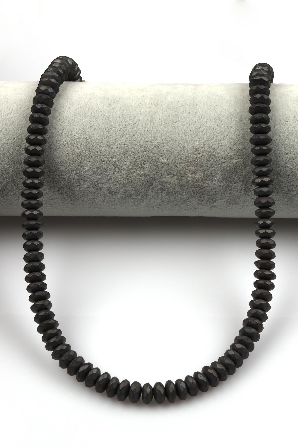 Hematit Dizi 3 x 8 mm Rondel Kesim