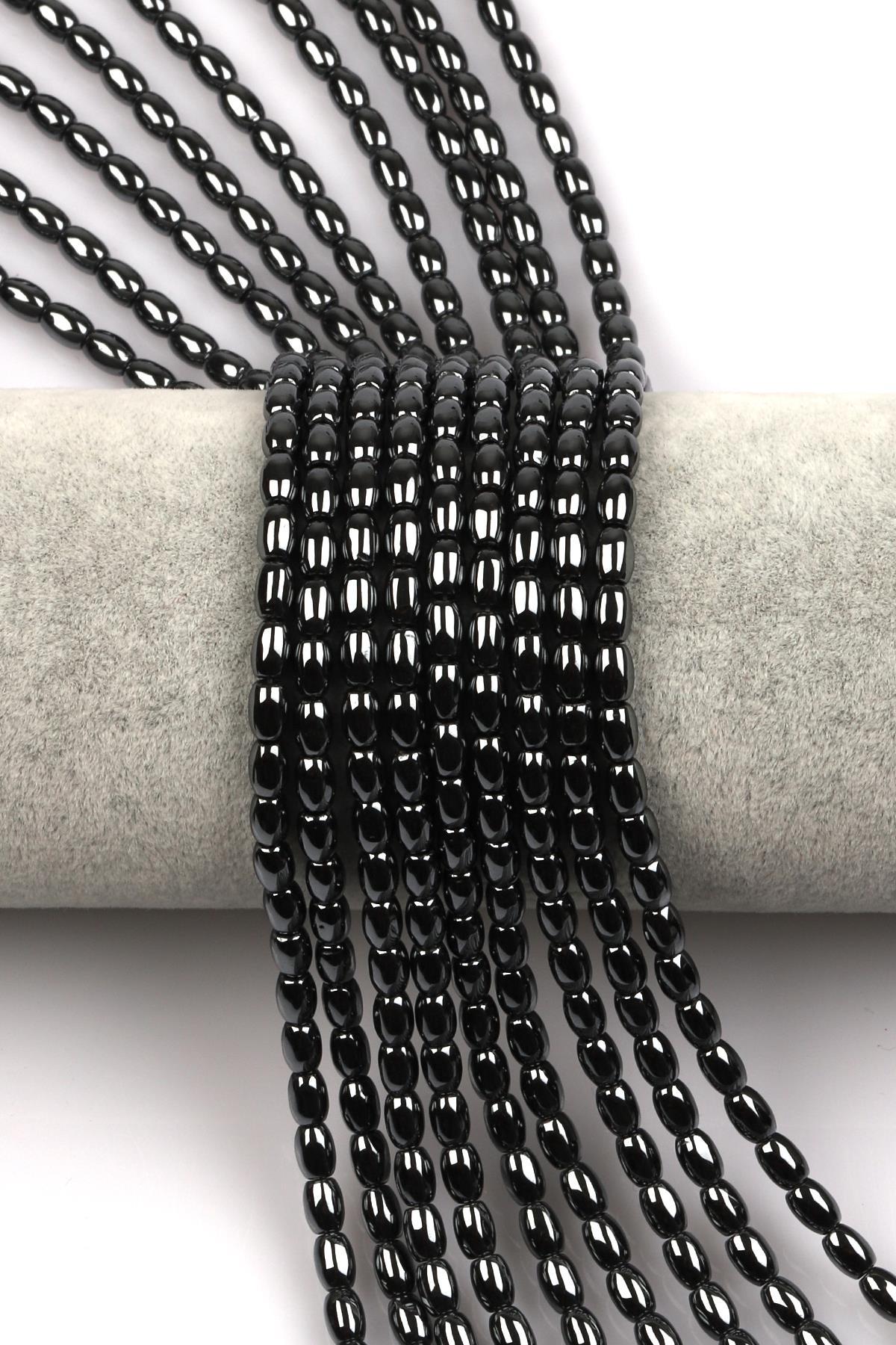 Hematit Dizi 4 x 6 mm Arpa Kesim