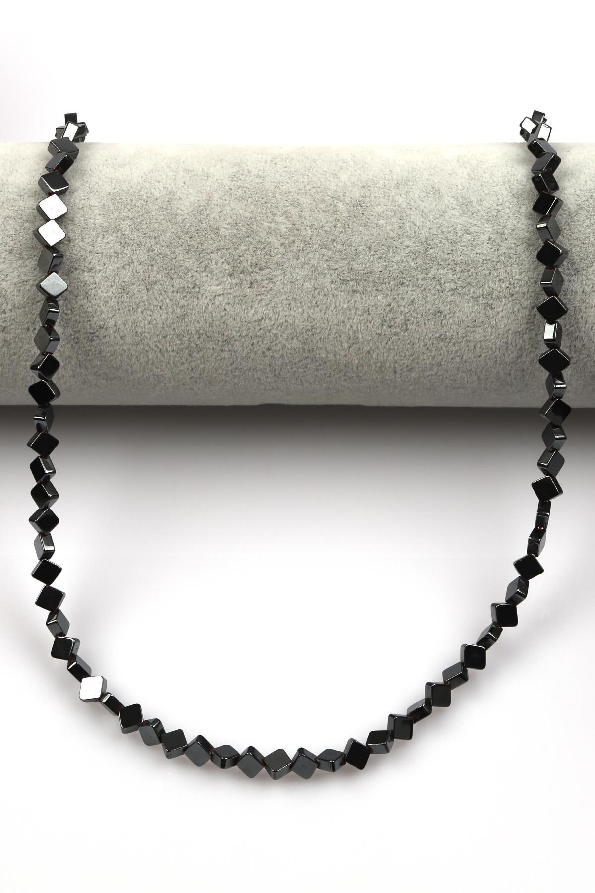 Hematit Dizi 4 x 6  mm Baklava Kesim