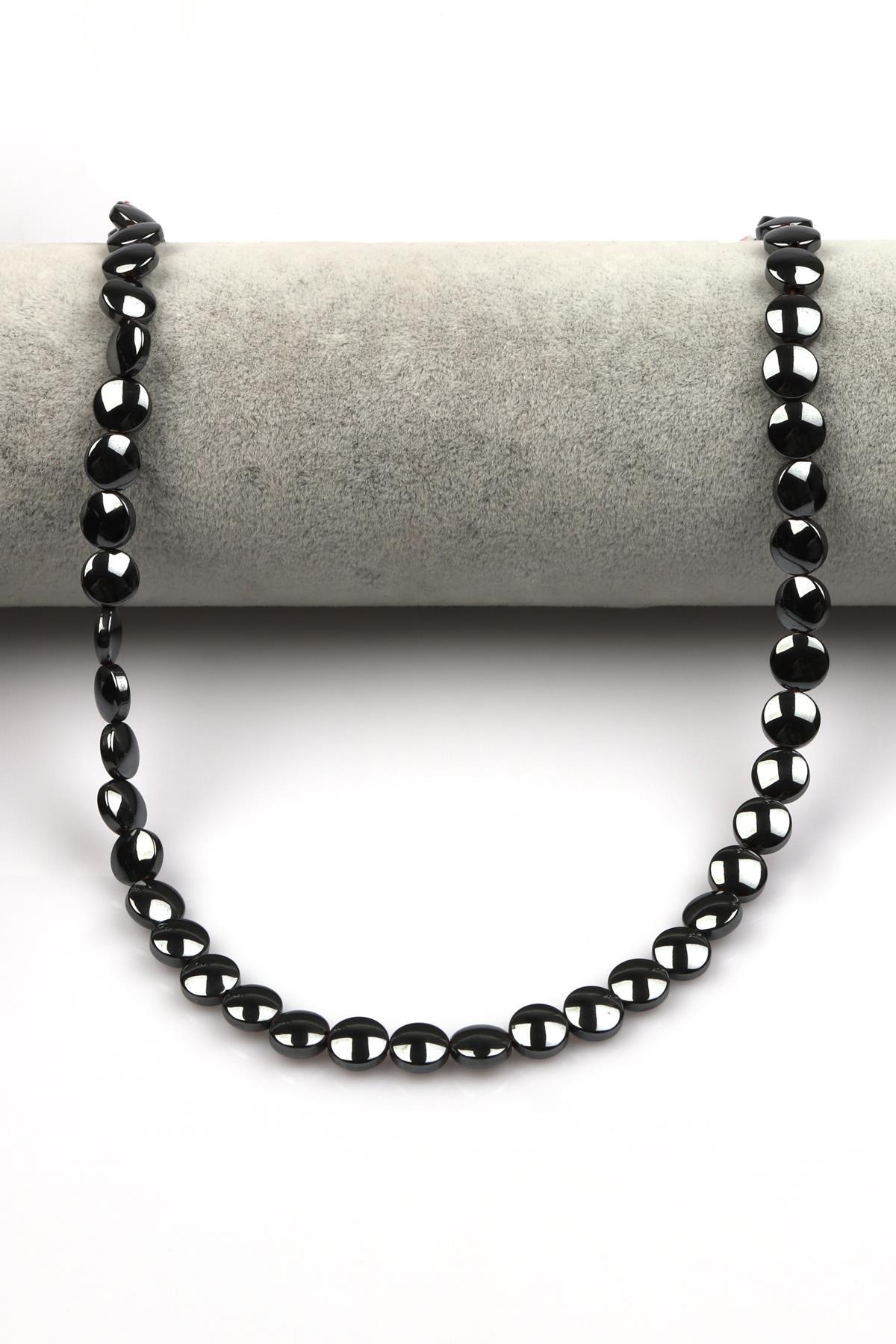 Hematit Dizi 8 mm Bombeli Kesim