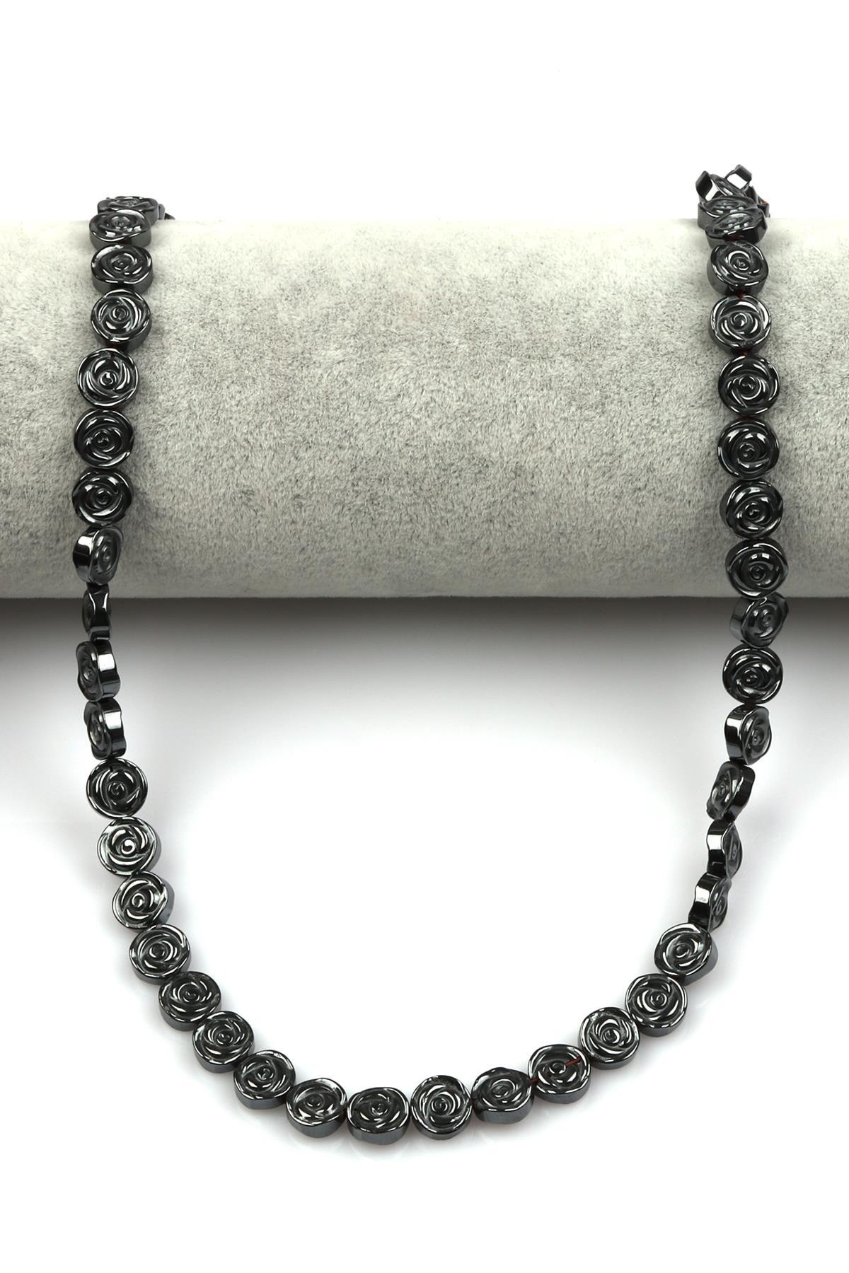 Hematit Dizi 8 mm Gül Model