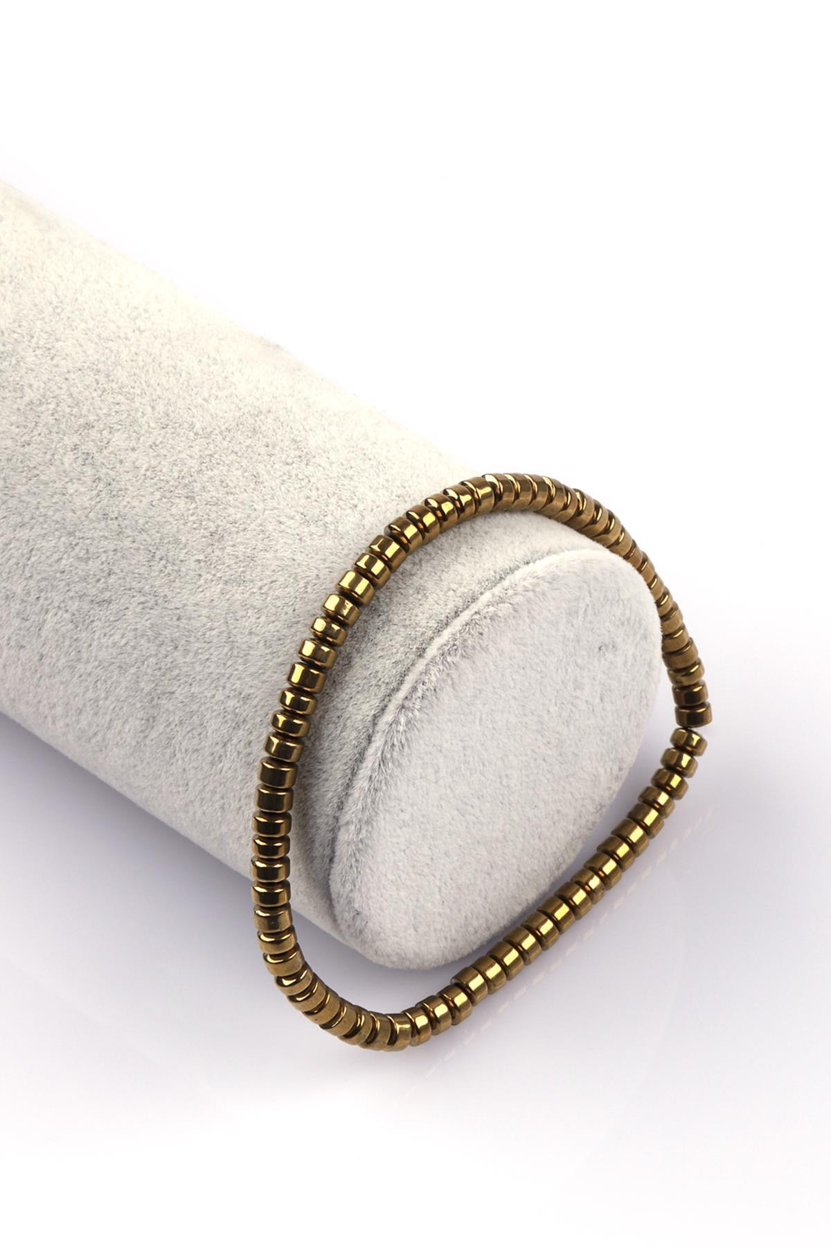 Hematit Doğal Taş Bileklik 2 x 4 mm Rondel Kesim