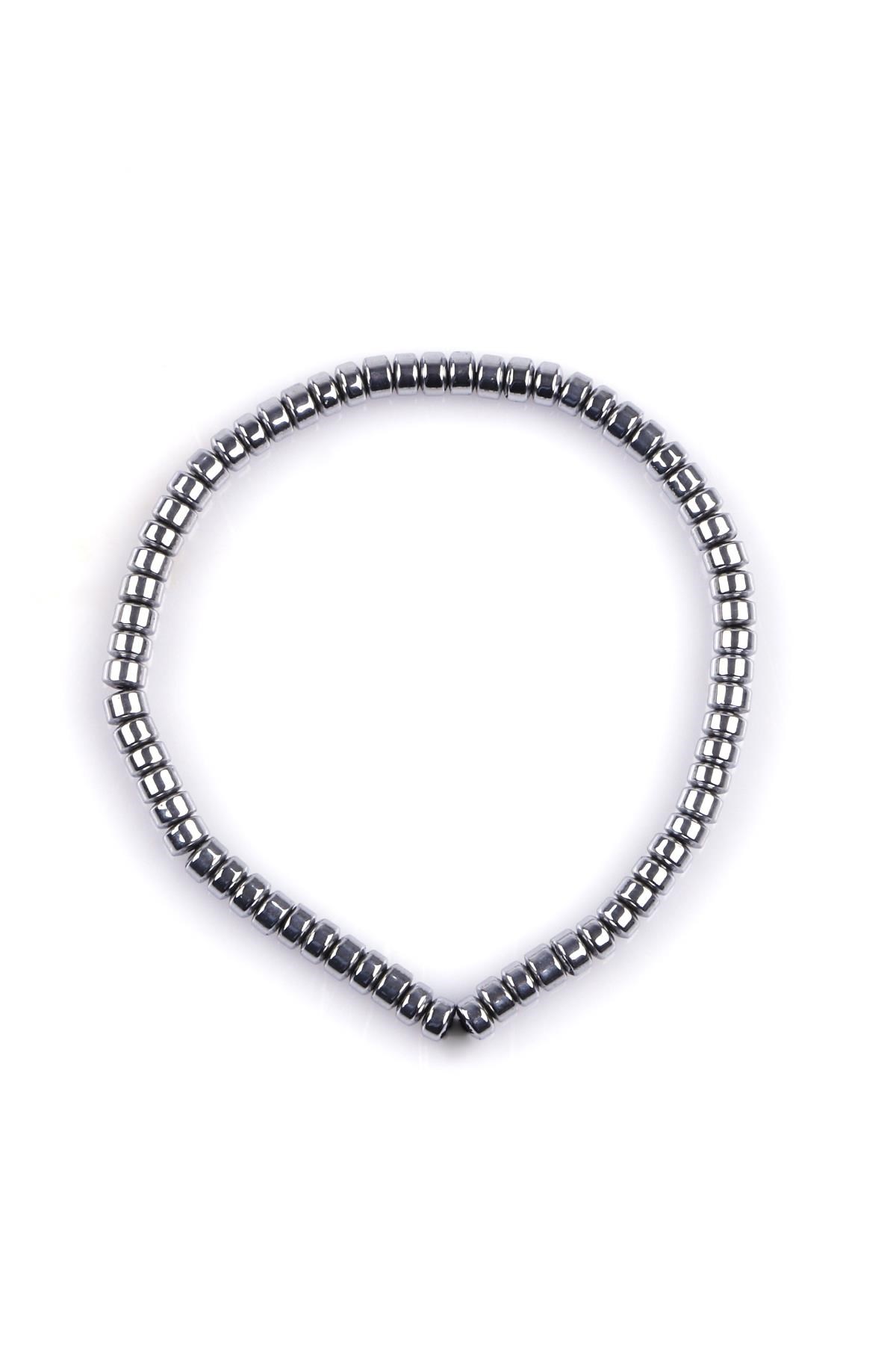 Hematit Doğal Taş Bileklik 2 x 4 mm Rondel Kesim