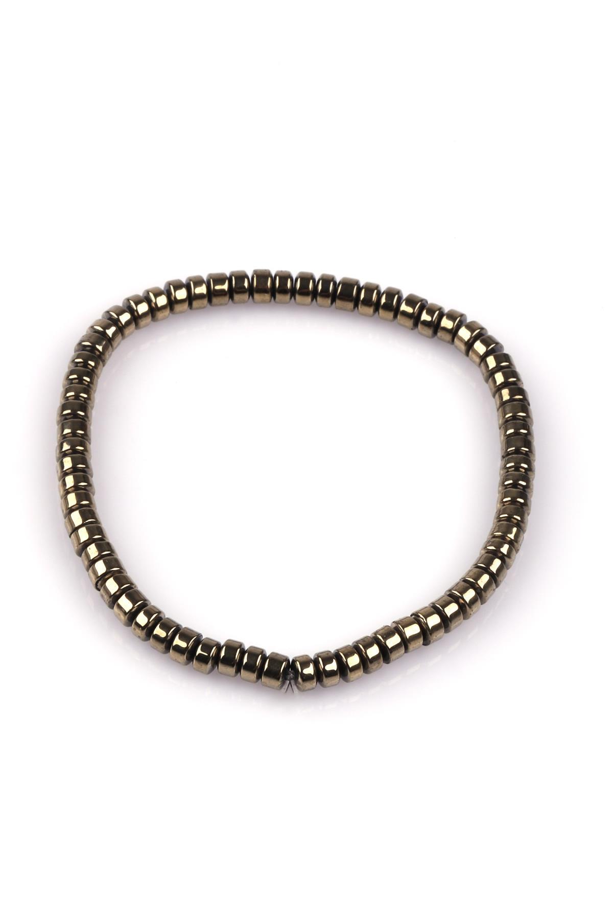 Hematit Doğal Taş Bileklik 2 x 4 mm Rondel Kesim