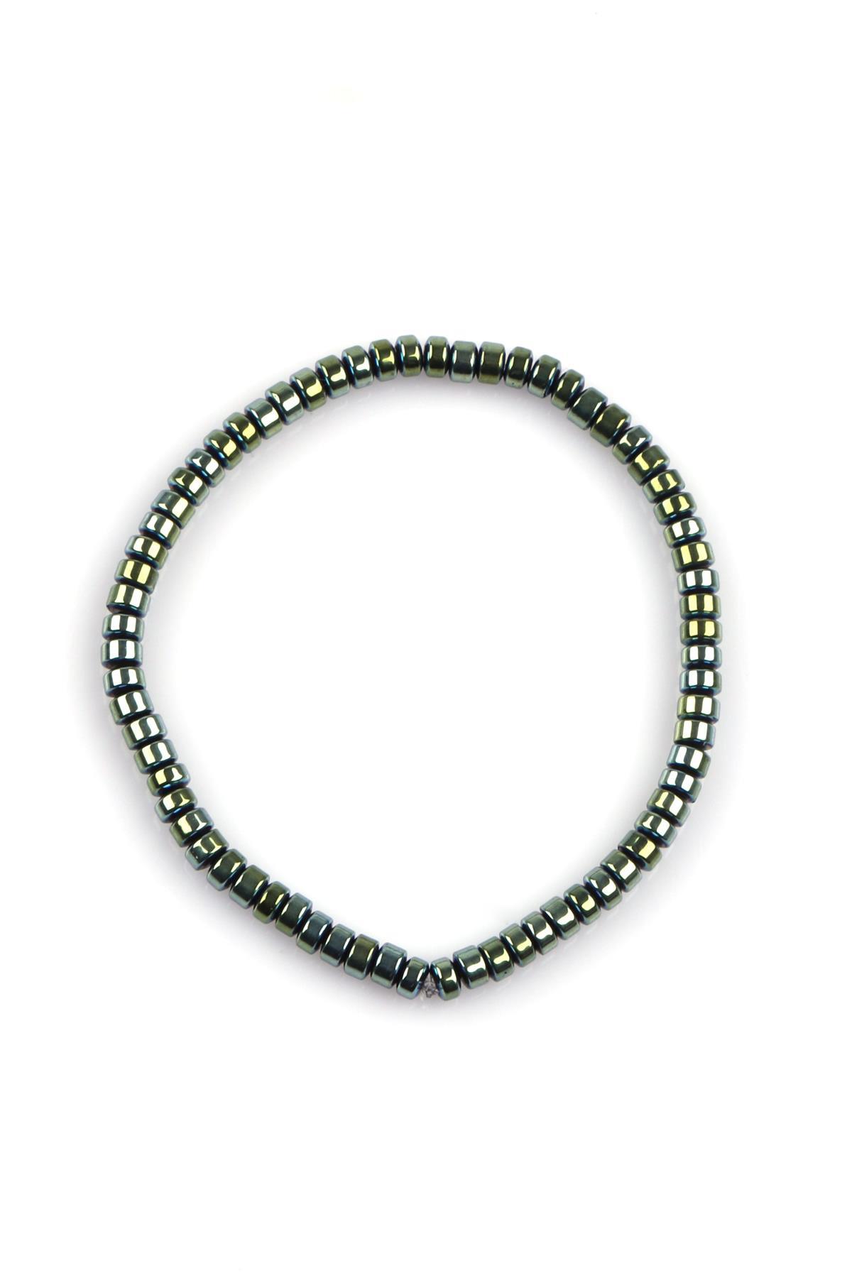 Hematit Doğal Taş Bileklik 2 x 4 mm Rondel Kesim