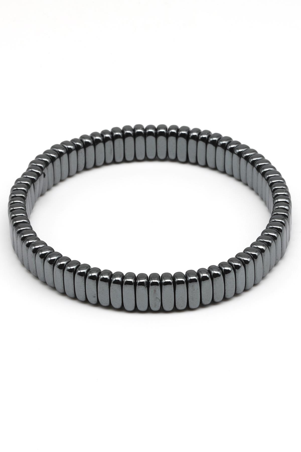 Hematit Doğal Taş Bileklik 2 x 8 mm Özel Kesim