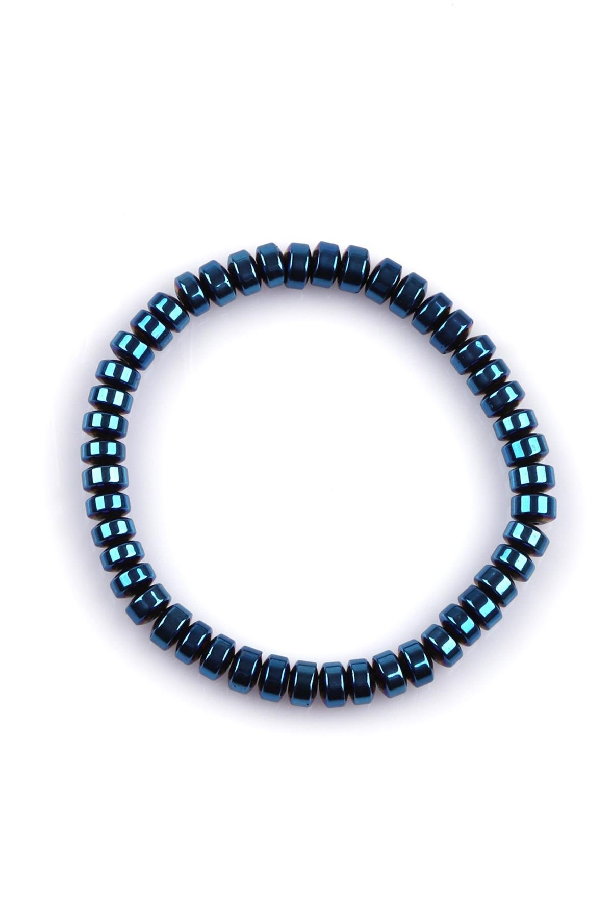 Hematit Doğal Taş Bileklik 3 x 6 mm Rondel Kesim