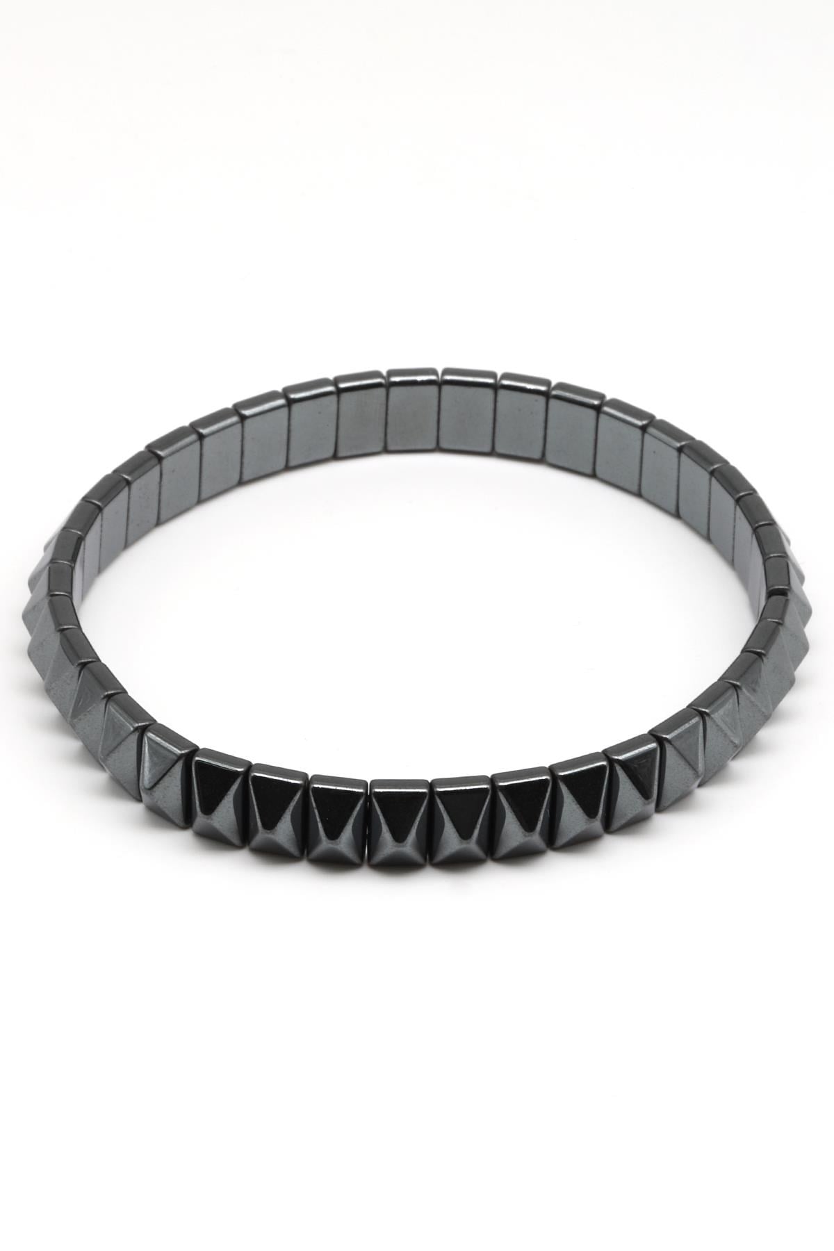 Hematit Doğal Taş Bileklik 4 x 8 mm Özel Kesim