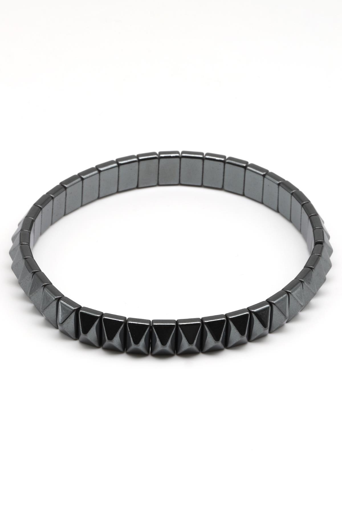 Hematit Doğal Taş Bileklik 4 x 8 mm Özel Kesim