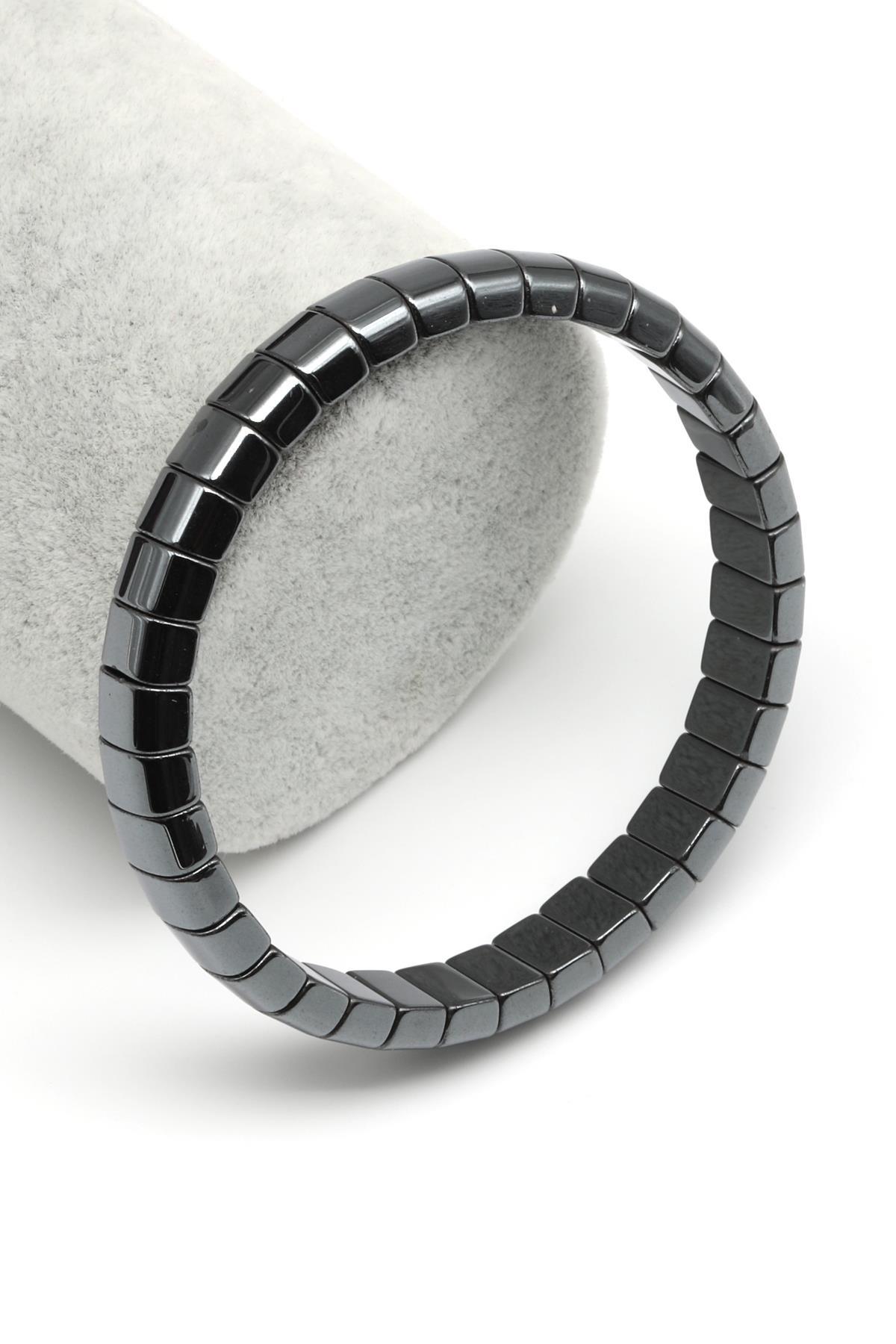 Hematit Doğal Taş Bileklik 5 x 8 mm Özel Kesim