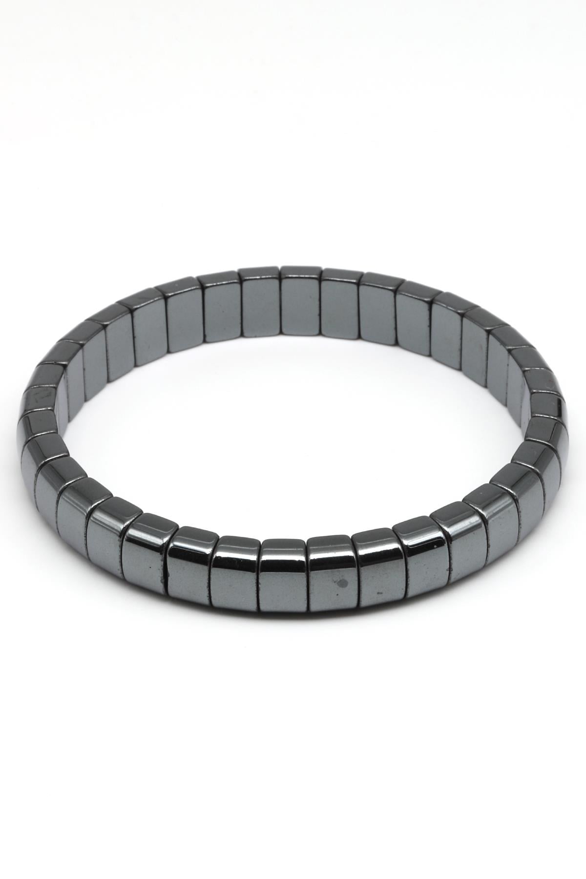 Hematit Doğal Taş Bileklik 5 x 8 mm Özel Kesim