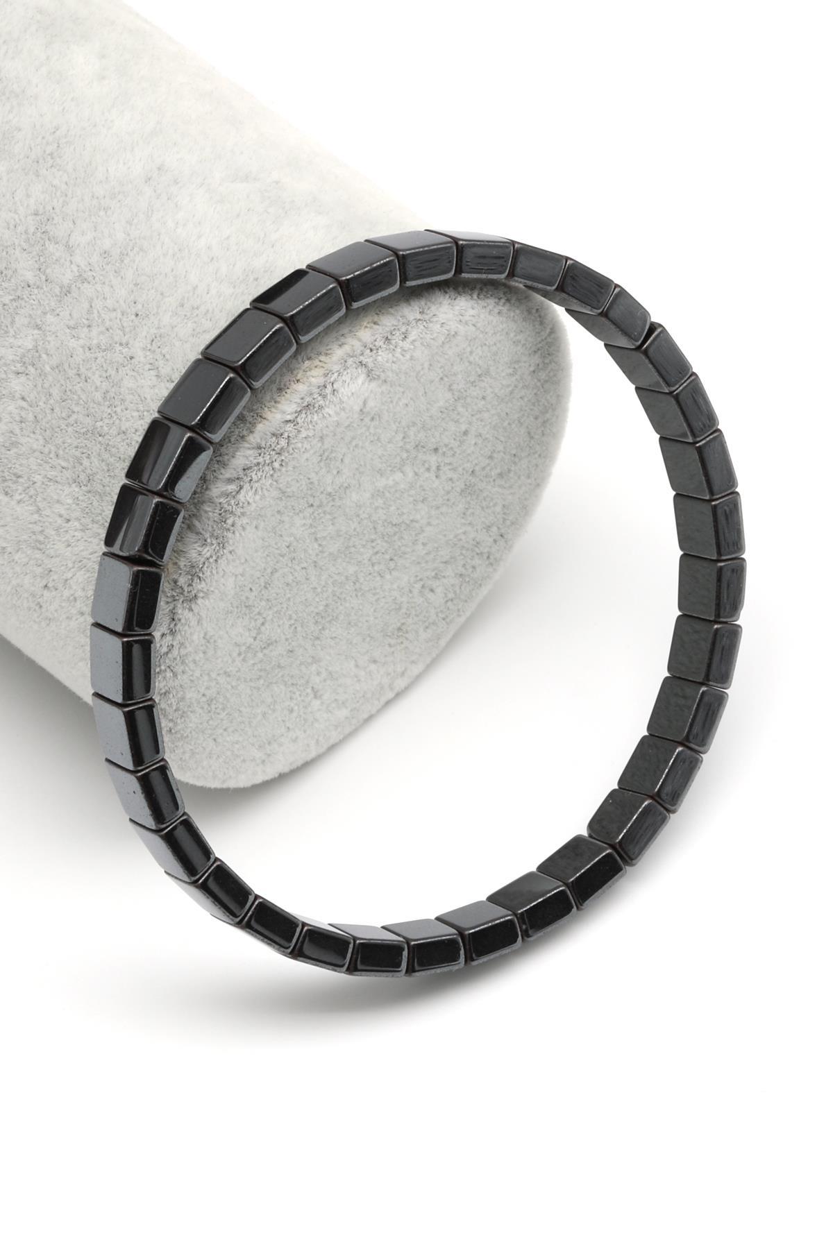 Hematit Doğal Taş Bileklik 6 x 6 mm Özel Kesim