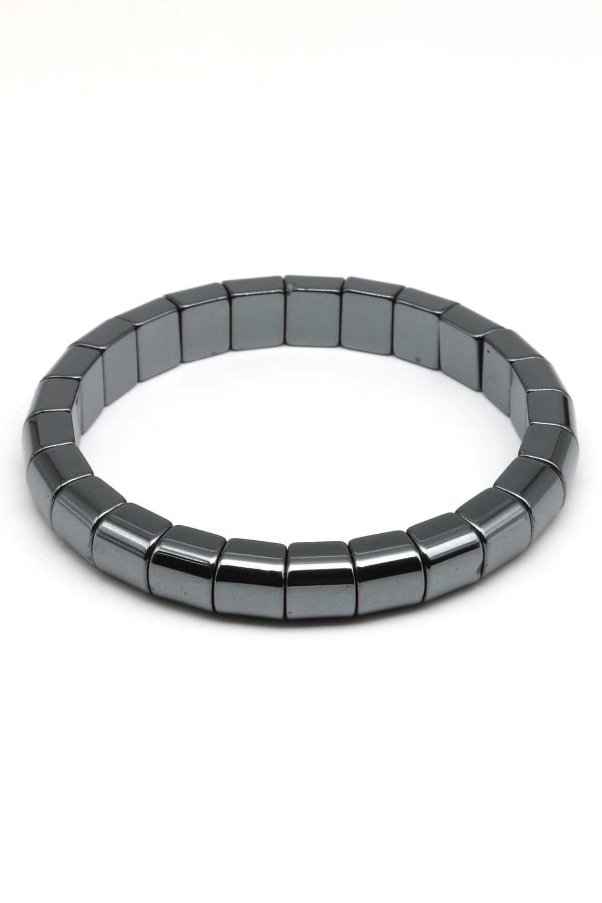 Hematit Doğal Taş Bileklik 7 x 8 mm Özel Kesim