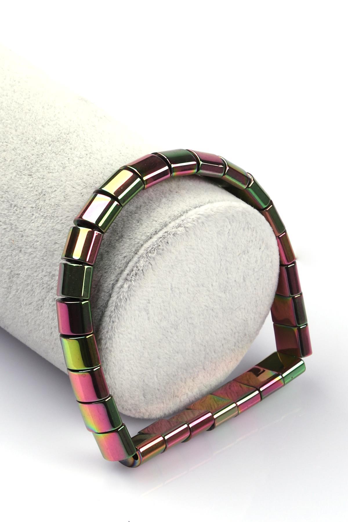 Hematit Doğal Taş Bileklik 7 x 9 mm Özel Kesim