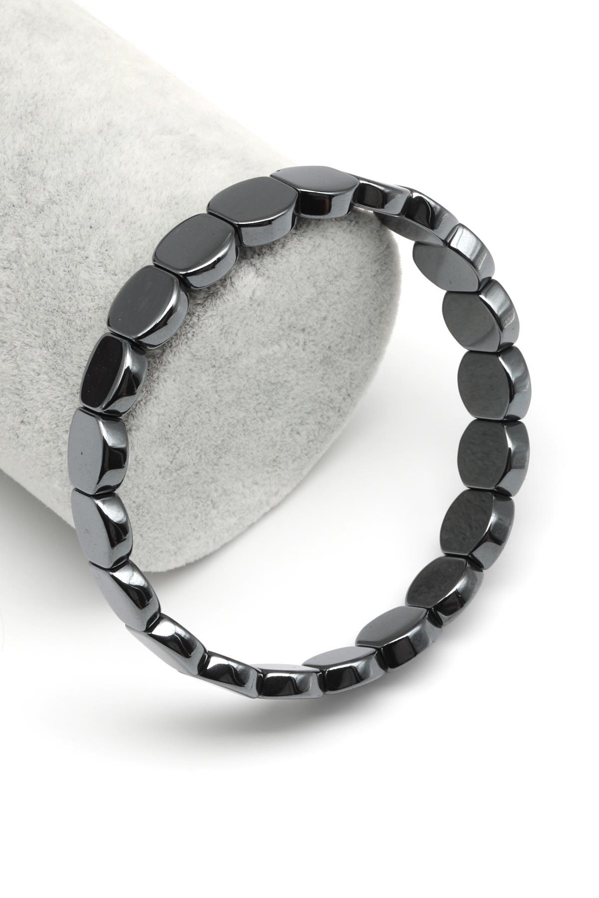 Hematit Doğal Taş Bileklik 9 x 10 mm Özel Kesim