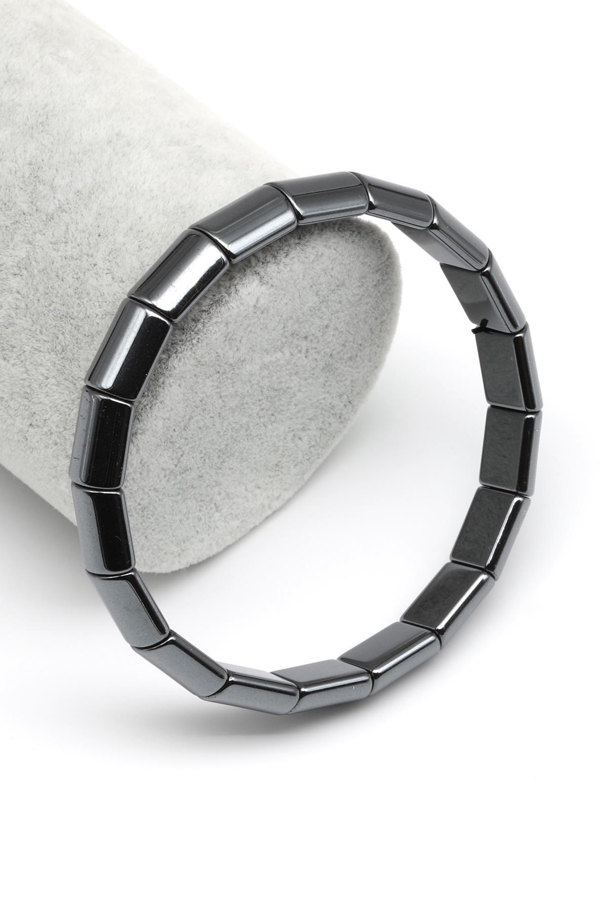 Hematit Doğal Taş Bileklik 9 x 11 mm Özel Kesim