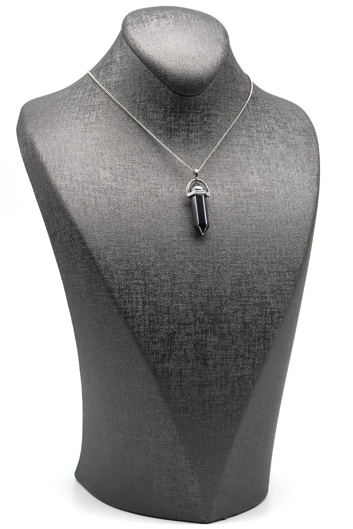 Hematit Doğal Taş Çivi Model Kolye