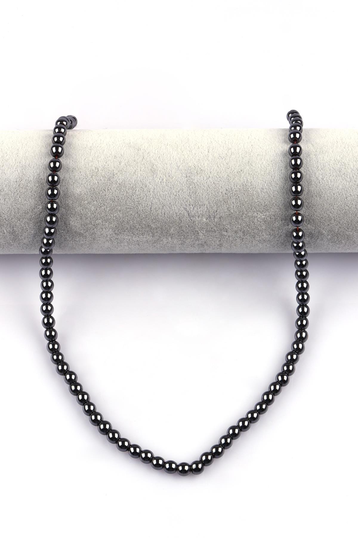 Hematit Doğal Taş Dizi 6 mm Küre Kesim