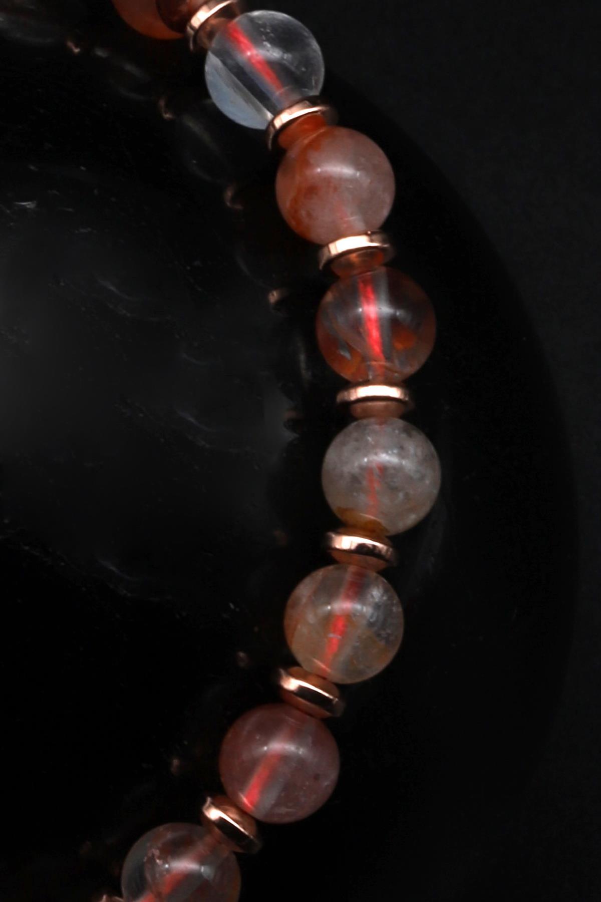 Hemato Kuvars Doğal Taş Makrome Örme Bileklik