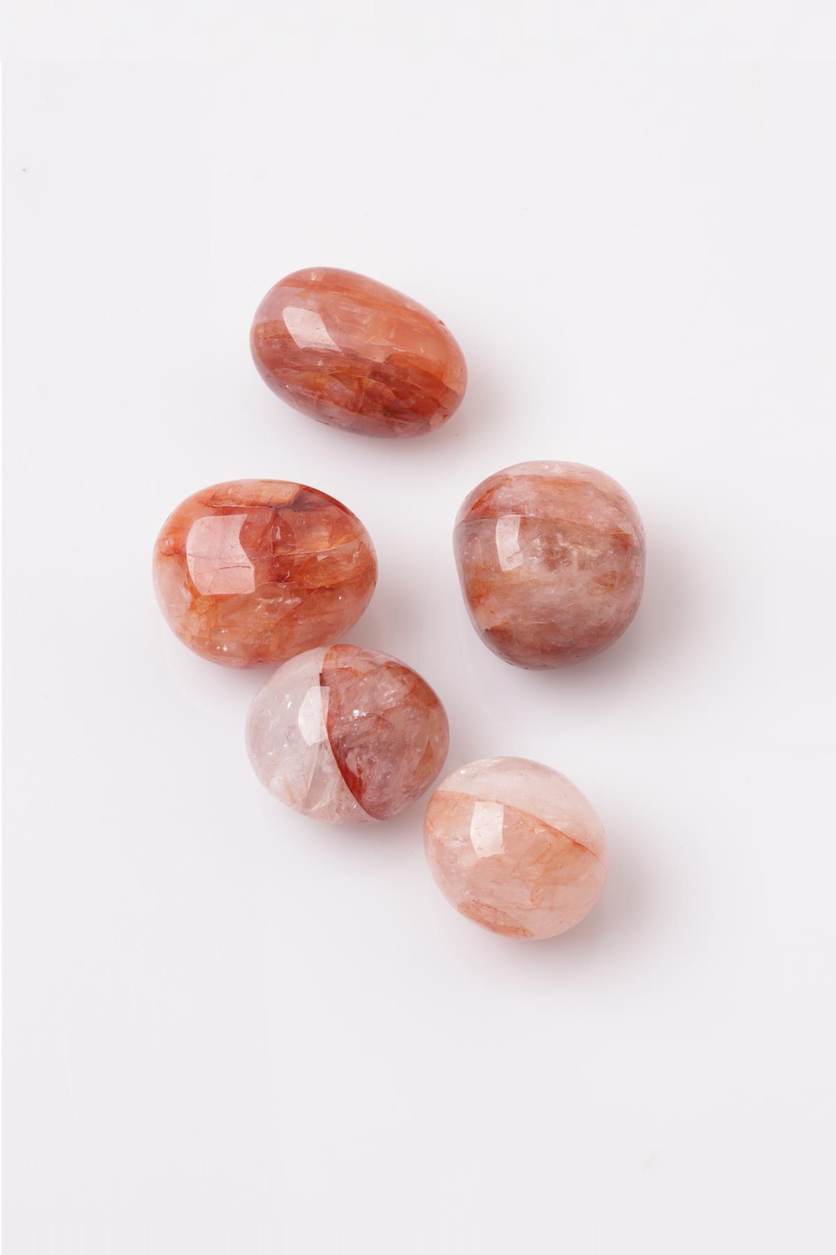 Hematoid Kuvars Doğal Taş Tamburlanmış Parça - Tımbıl