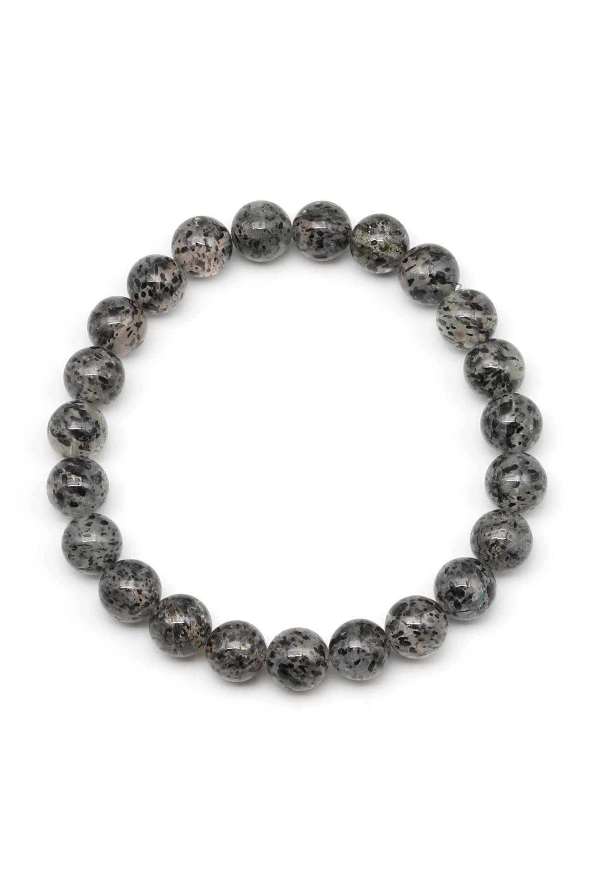 Herkimer Kuvars Doğal Taş Bileklik 8 mm Küre Kesim