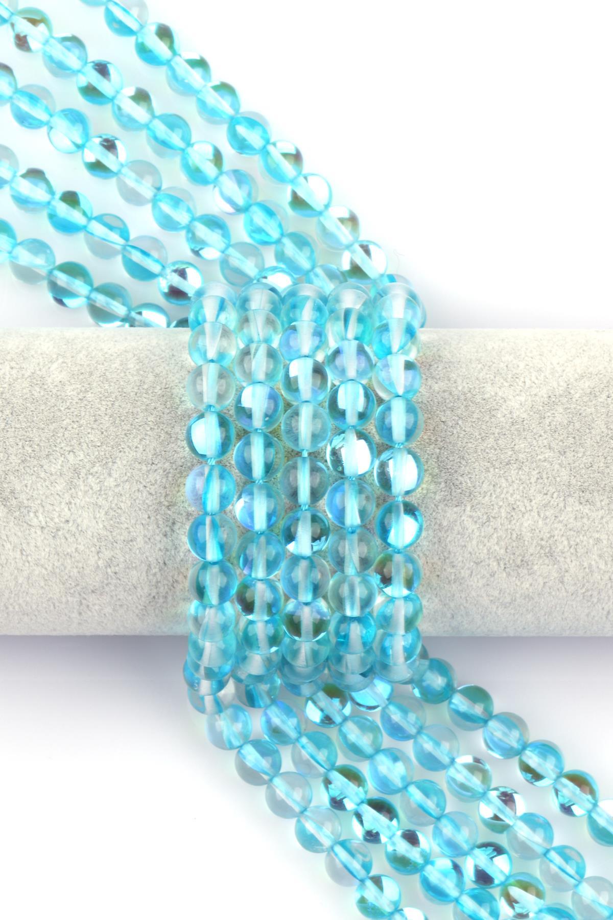 Hidrotermal Kuvars Doğal Taş Dizi 8 mm Küre Kesim 