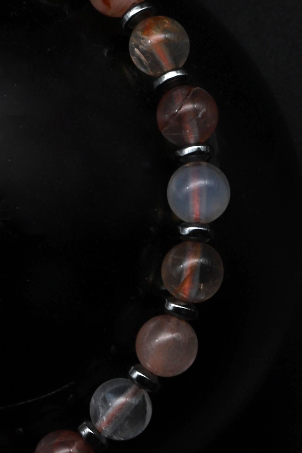 Himalaya Kuvars Taşı Doğal Taş Makrome Örme Bileklik