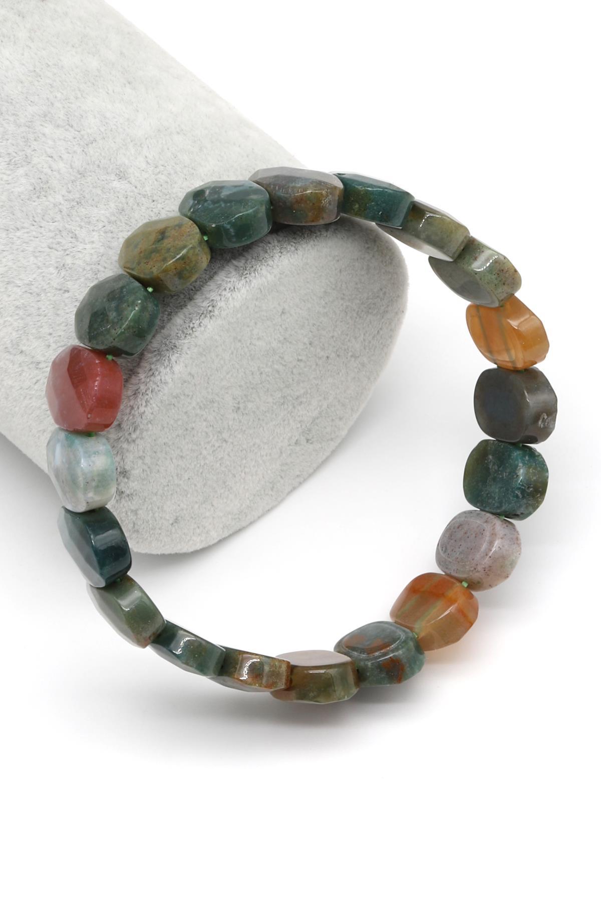 Hint Akik Doğal Taş Bileklik 10 x 14 mm Özel Kesim