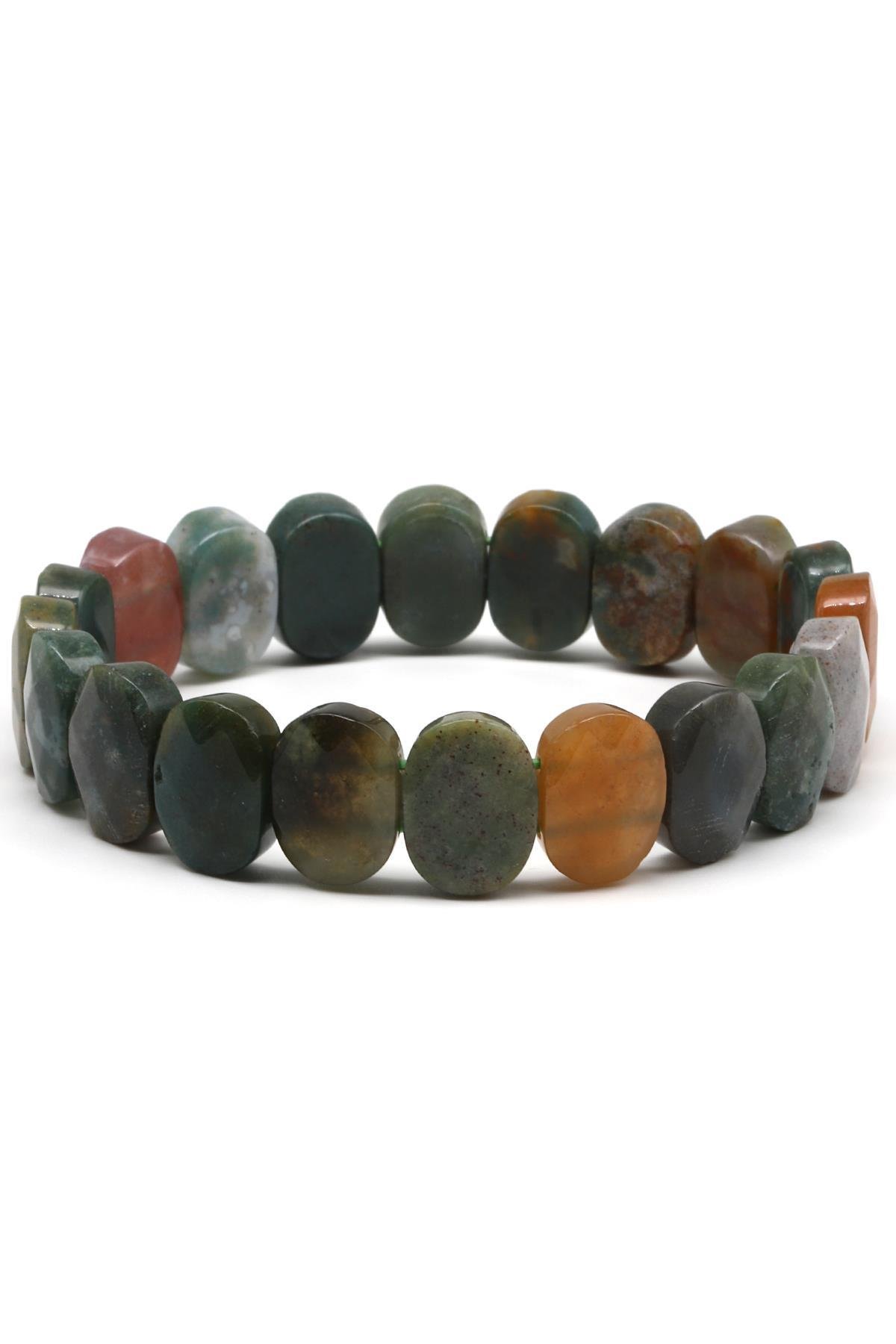 Hint Akik Doğal Taş Bileklik 10 x 14 mm Özel Kesim