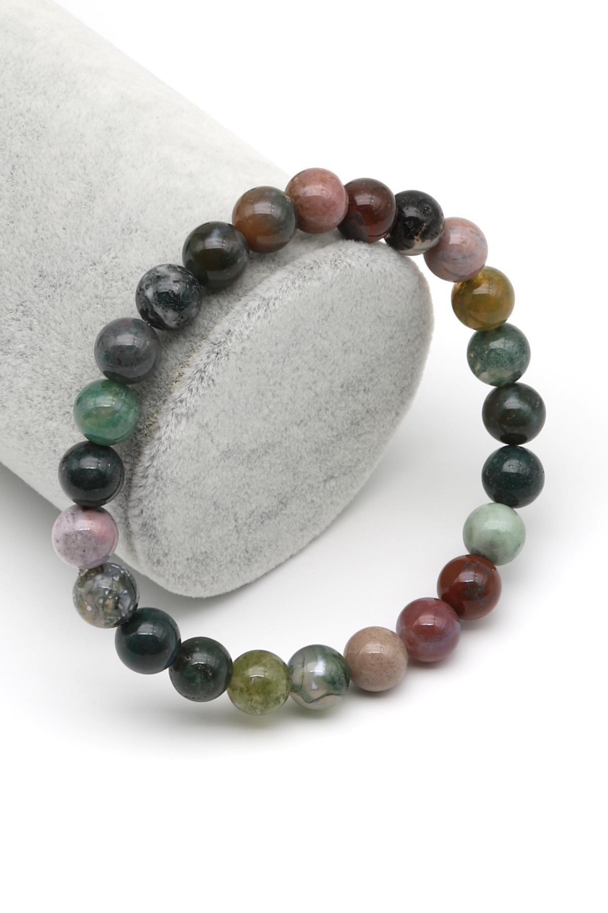 Hint Akik Doğal Taş Bileklik 8 mm Küre Kesim