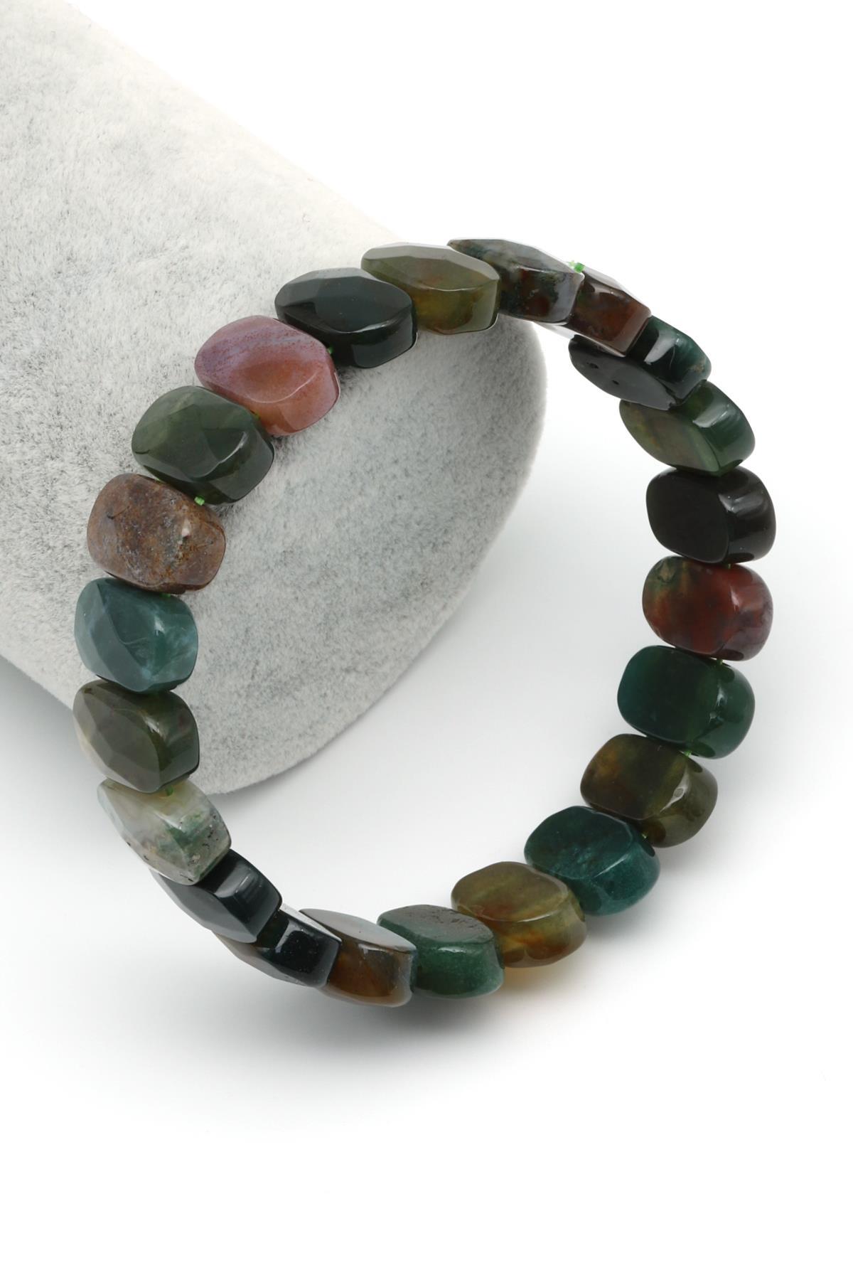 Hint Akik Doğal Taş Bileklik 9 x 14 mm Özel Kesim