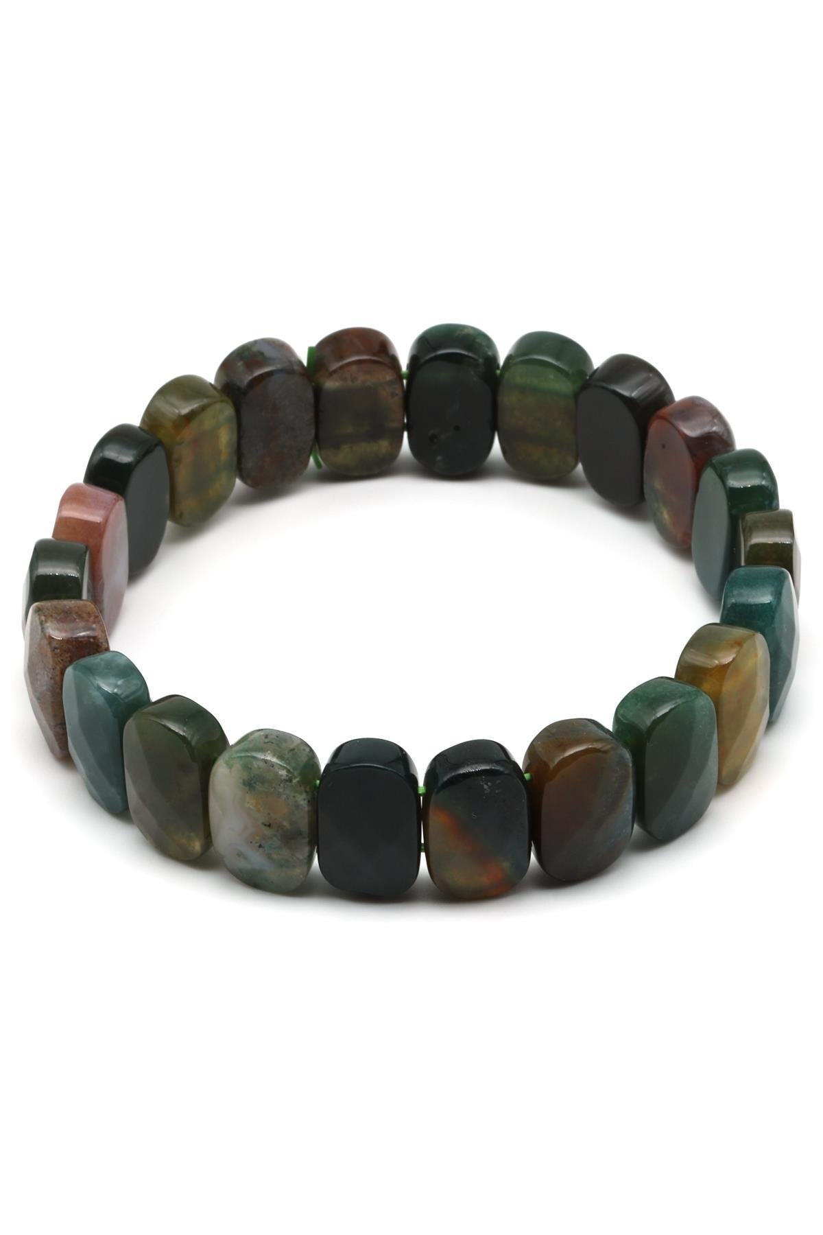 Hint Akik Doğal Taş Bileklik 9 x 14 mm Özel Kesim