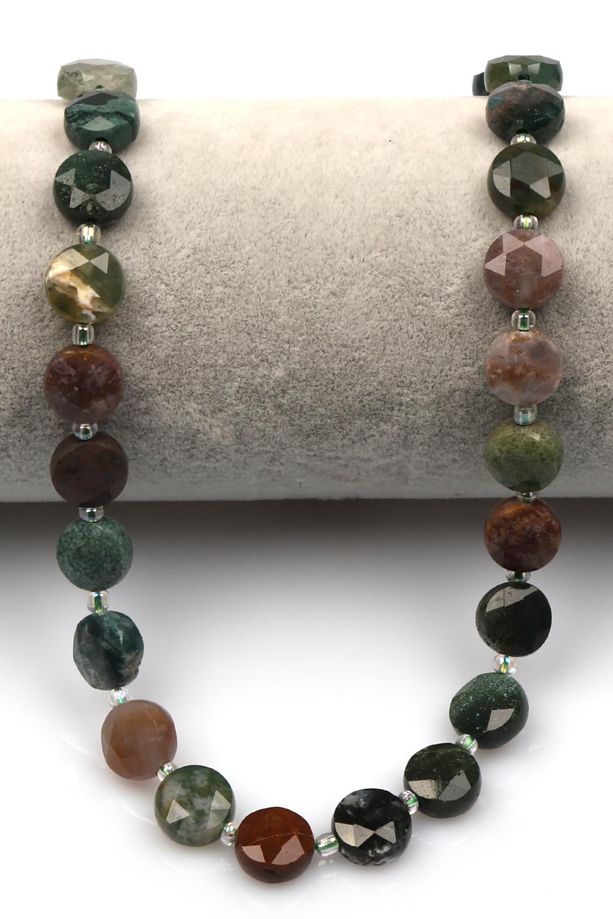 Hint Akik Doğal Taş Dizi 5 x 10 mm Yassı Kesim