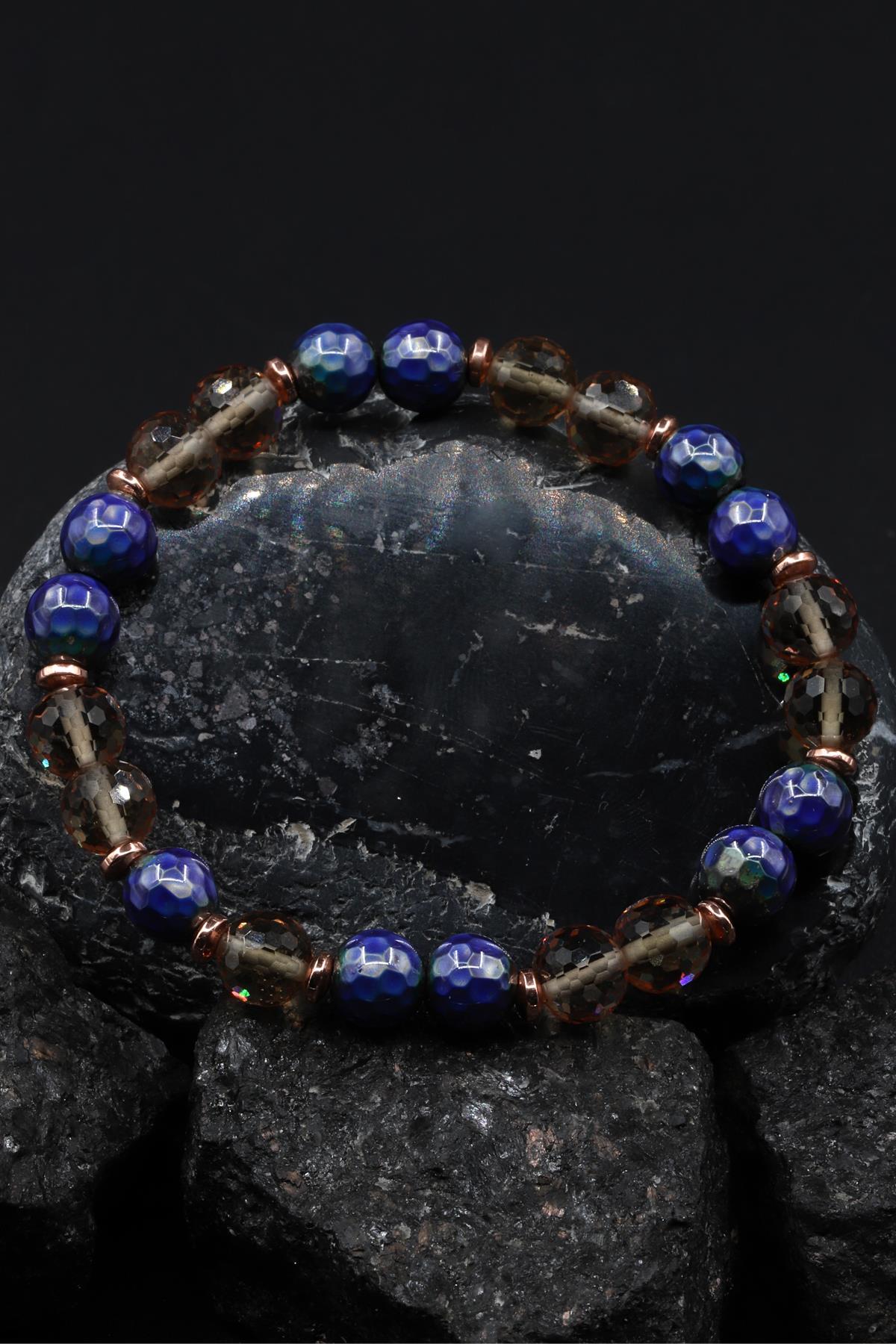 His Taşı - Zultanit - Hematit Doğal Taş Tasarım Bileklik 